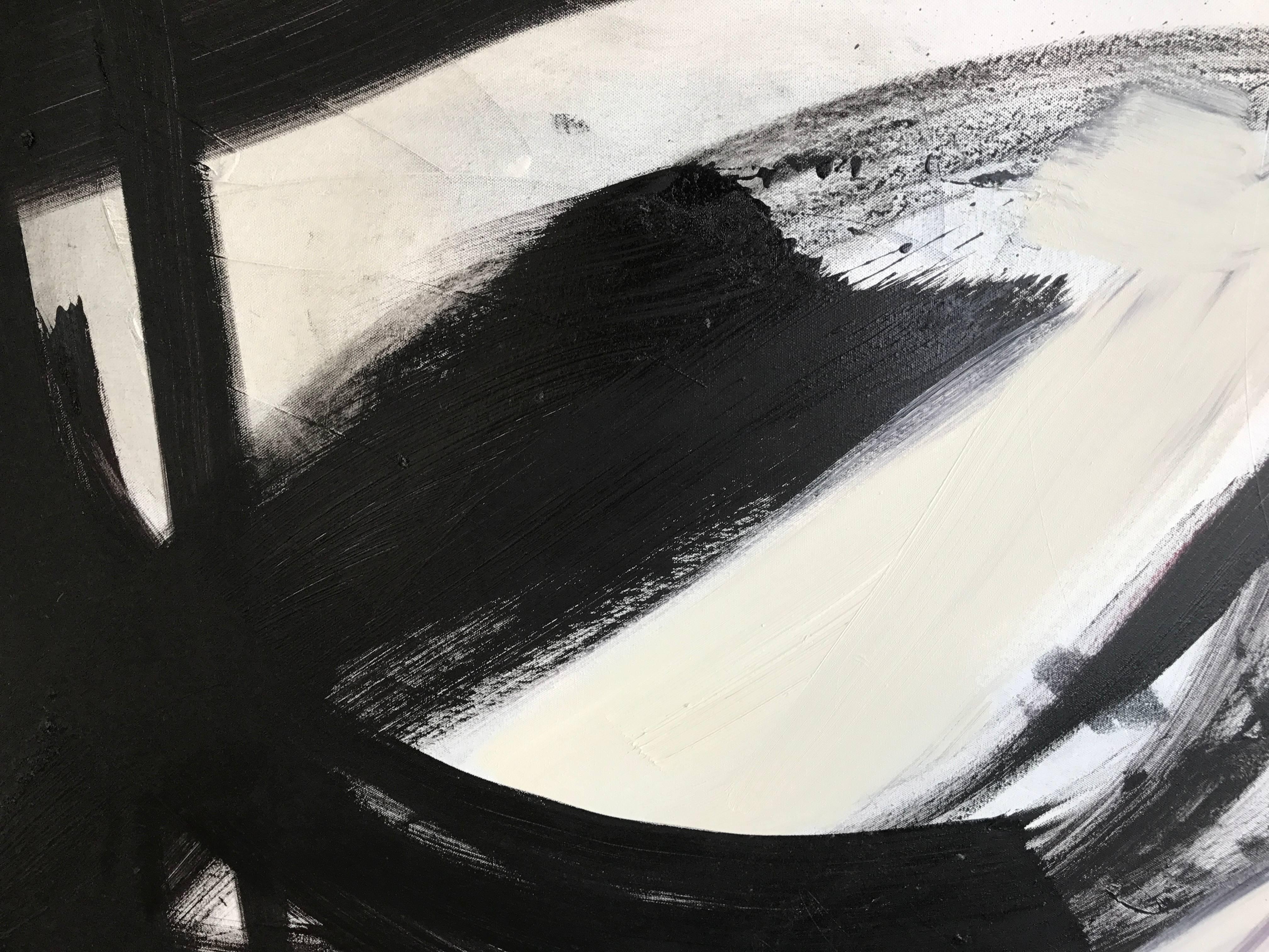 Late 20th Century B&W Abstract by Palm Springs Artist Donald Lloyd Smith