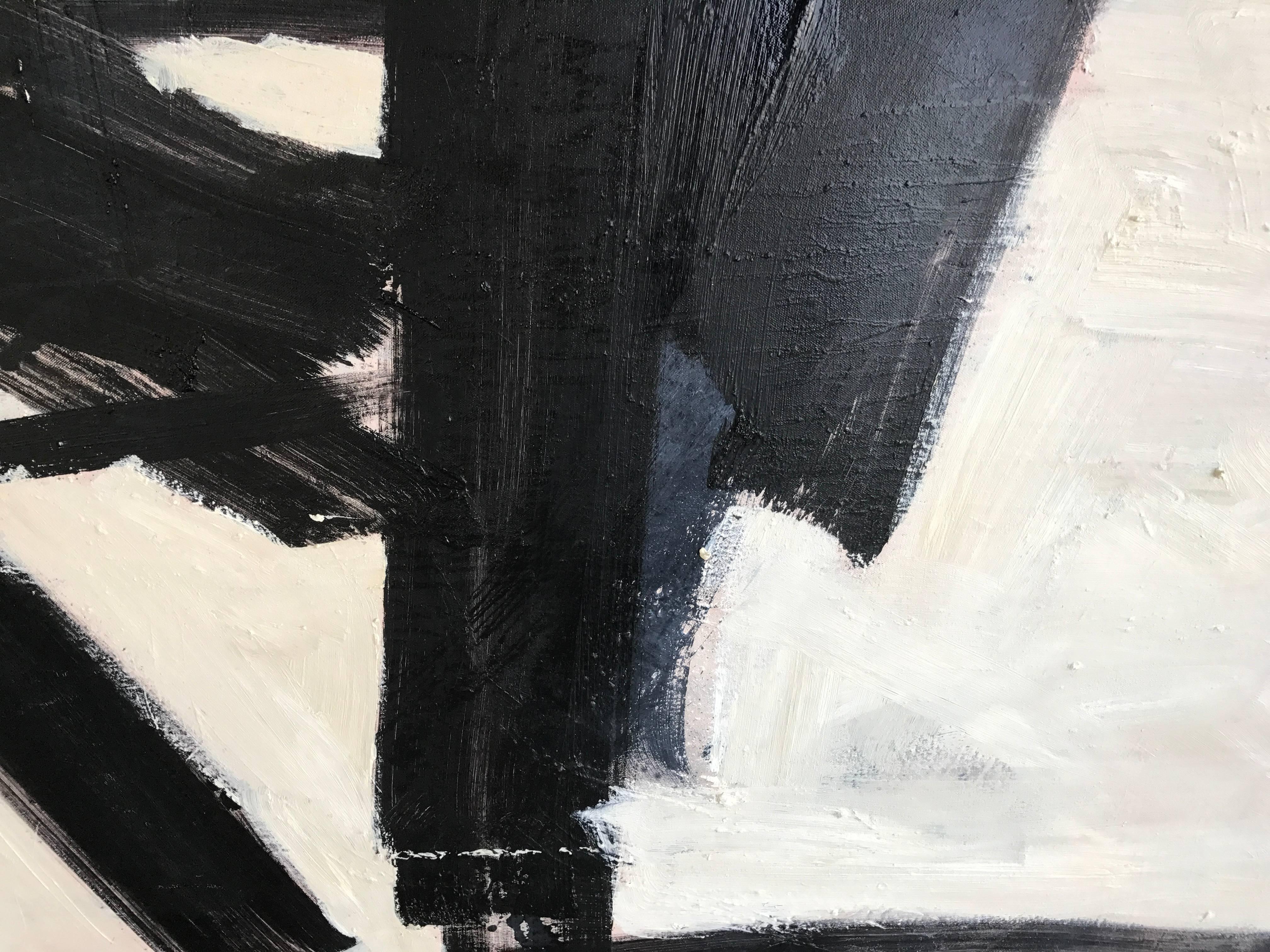 Black and White Abstract by Noted Palm Springs Artist Donald Lloyd Smith 1