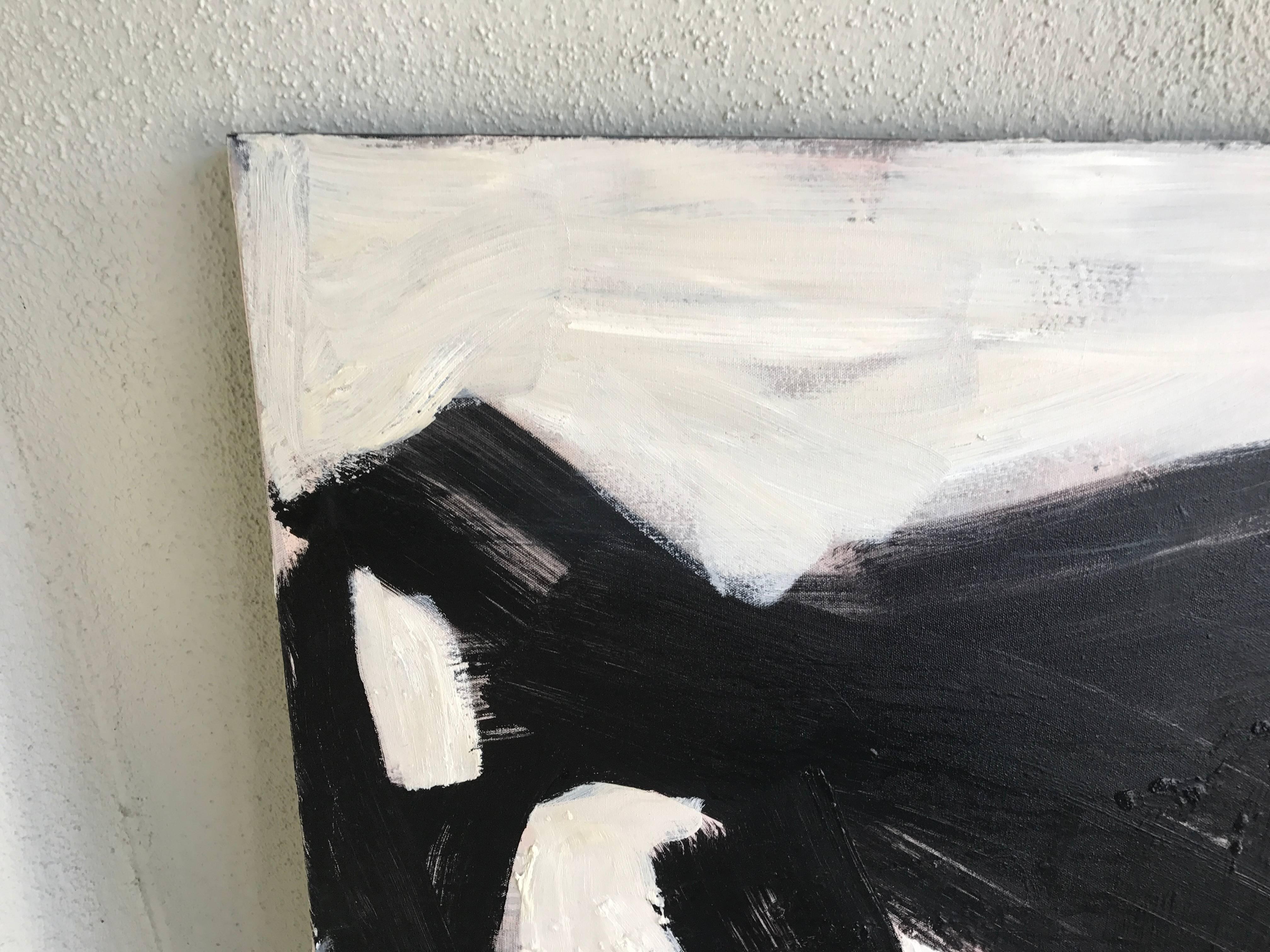 American Black and White Abstract by Noted Palm Springs Artist Donald Lloyd Smith