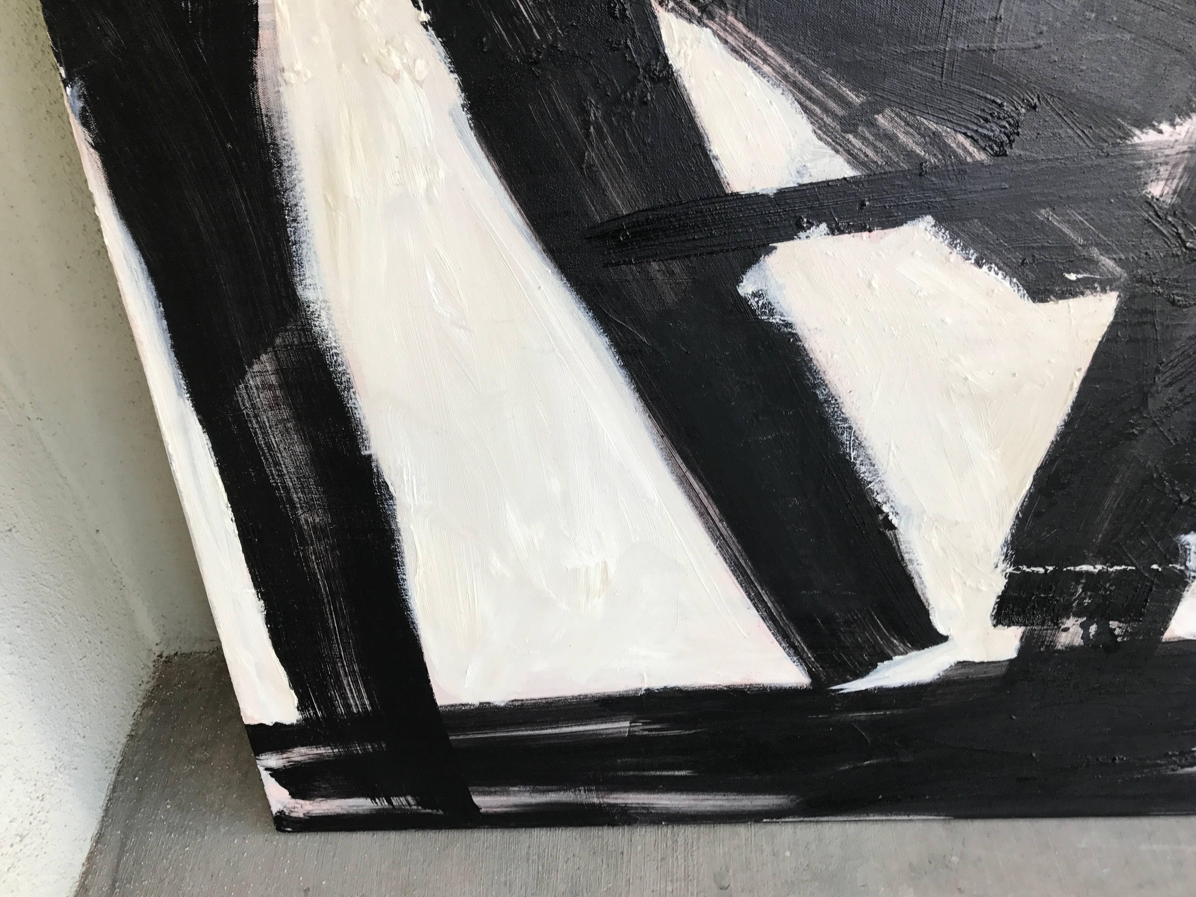 Late 20th Century Black and White Abstract by Noted Palm Springs Artist Donald Lloyd Smith
