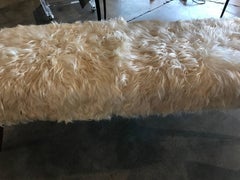 Shearling Covered Bench