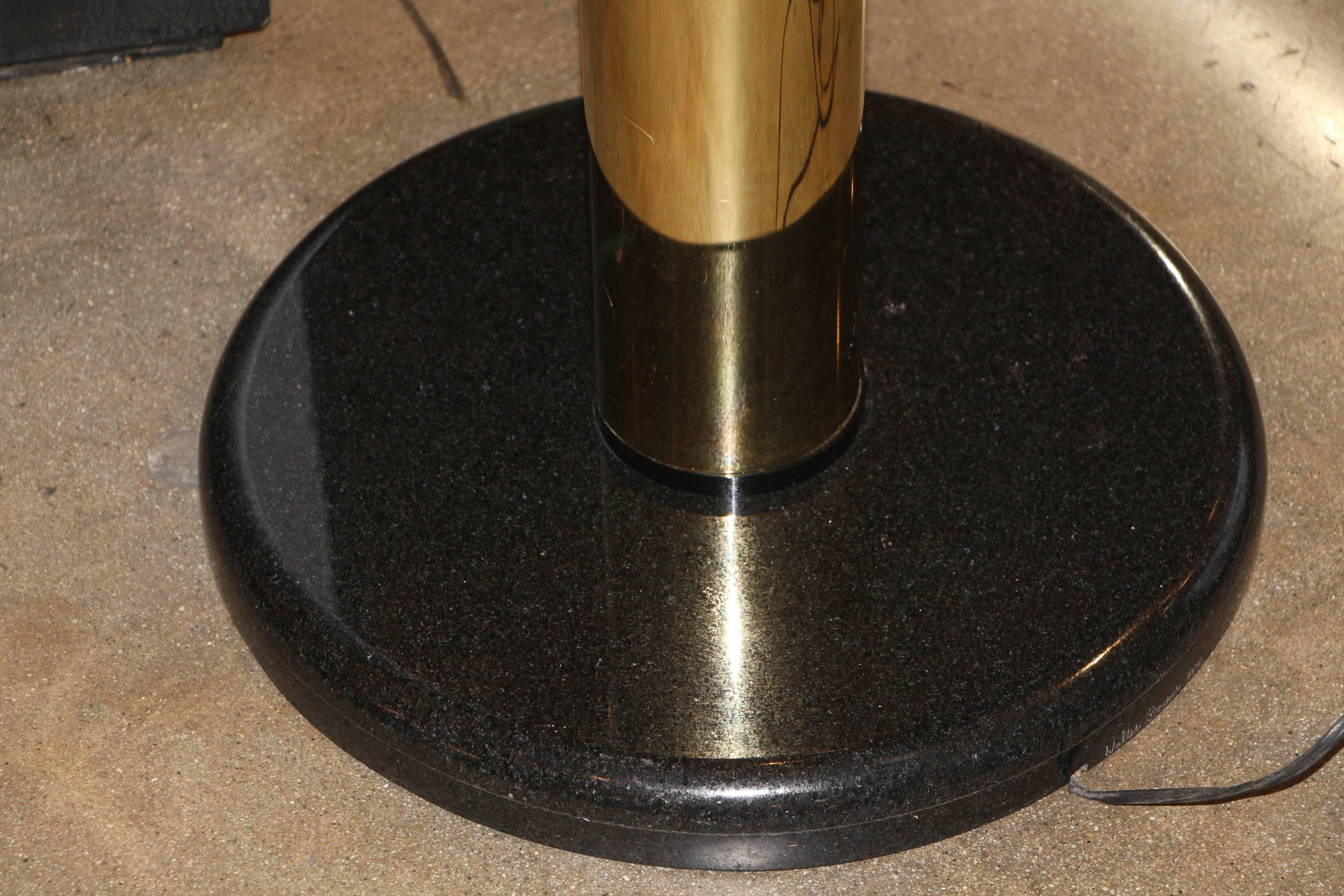 American Jay Spectre Torchiere with Granite Base