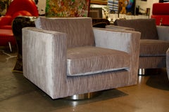 Martin Brattrud Pair of Chairs with Matching Ottomans