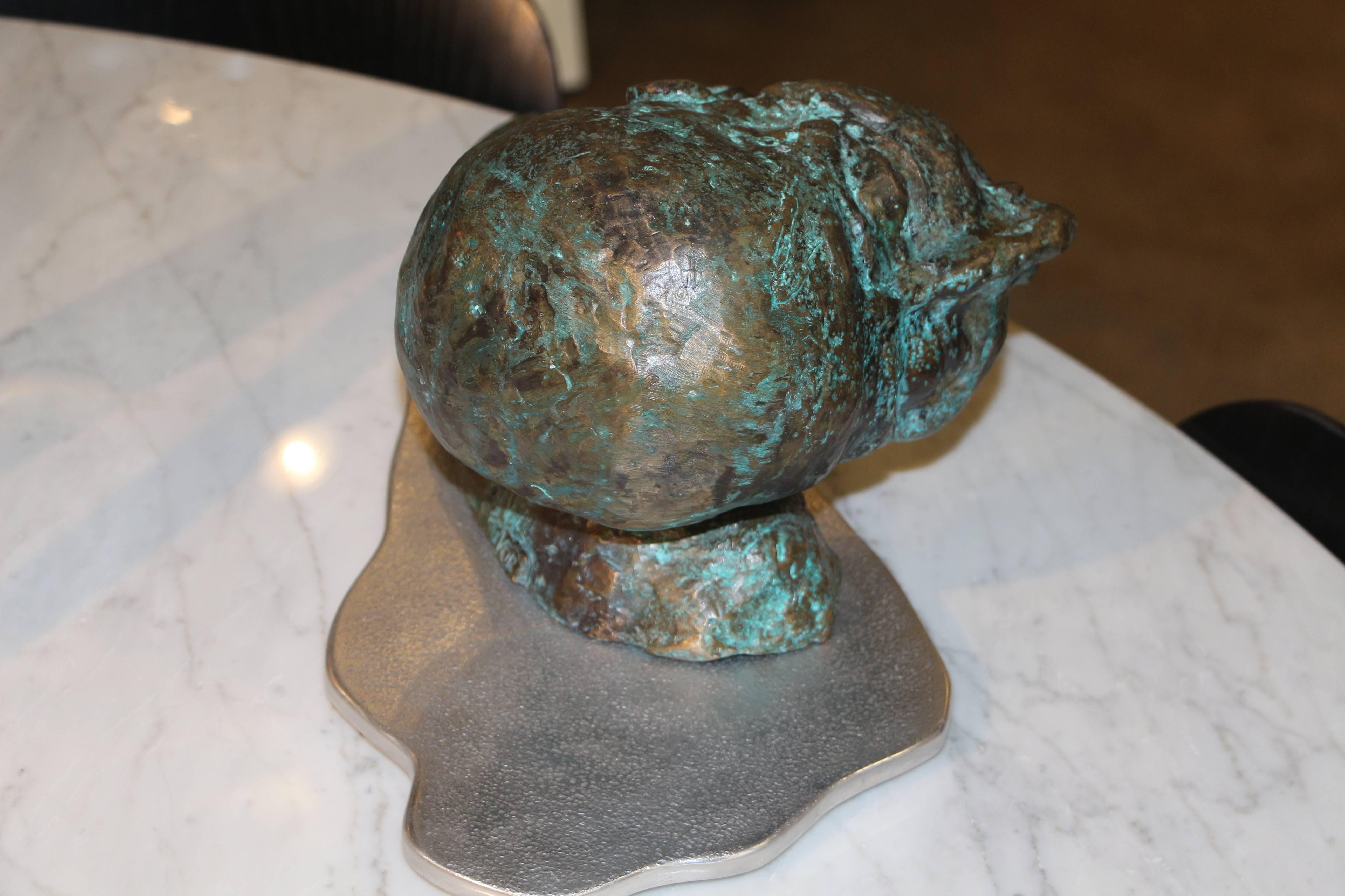 Contemporary Victoria Rutherford Macabre Bronze Bust