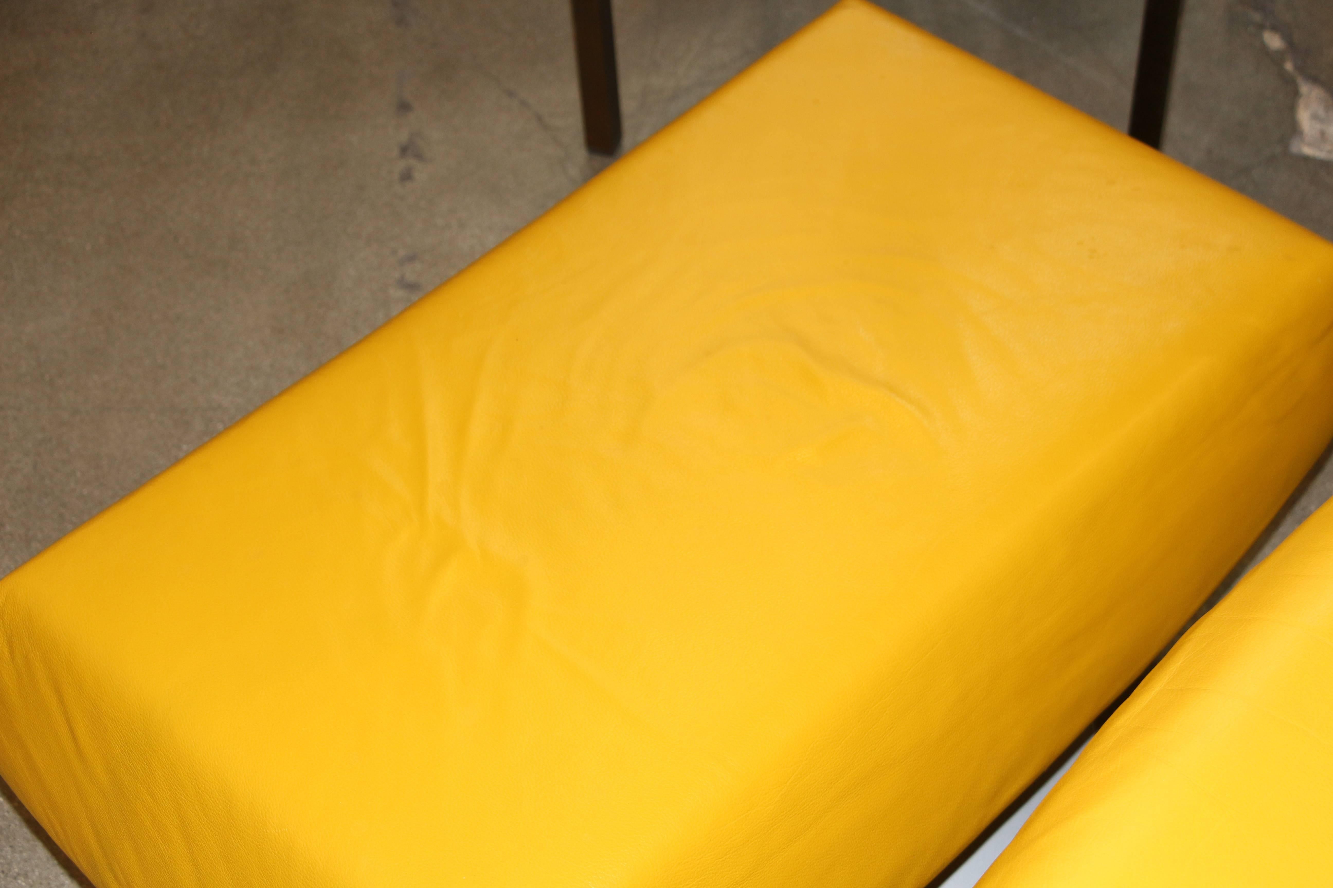 leather chair and ottoman