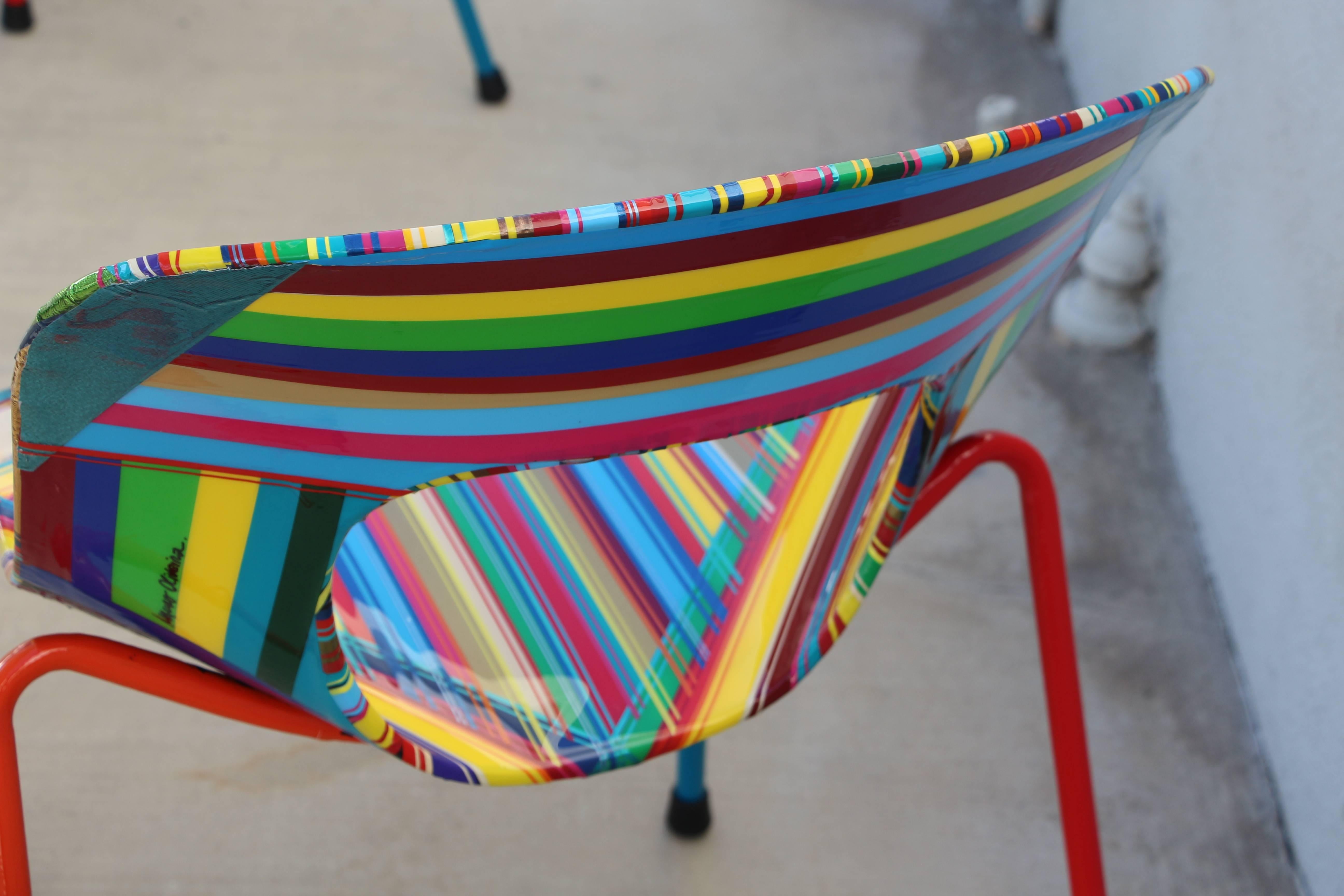 Mauro Oliveira Decorated Chair In Good Condition In Palm Springs, CA