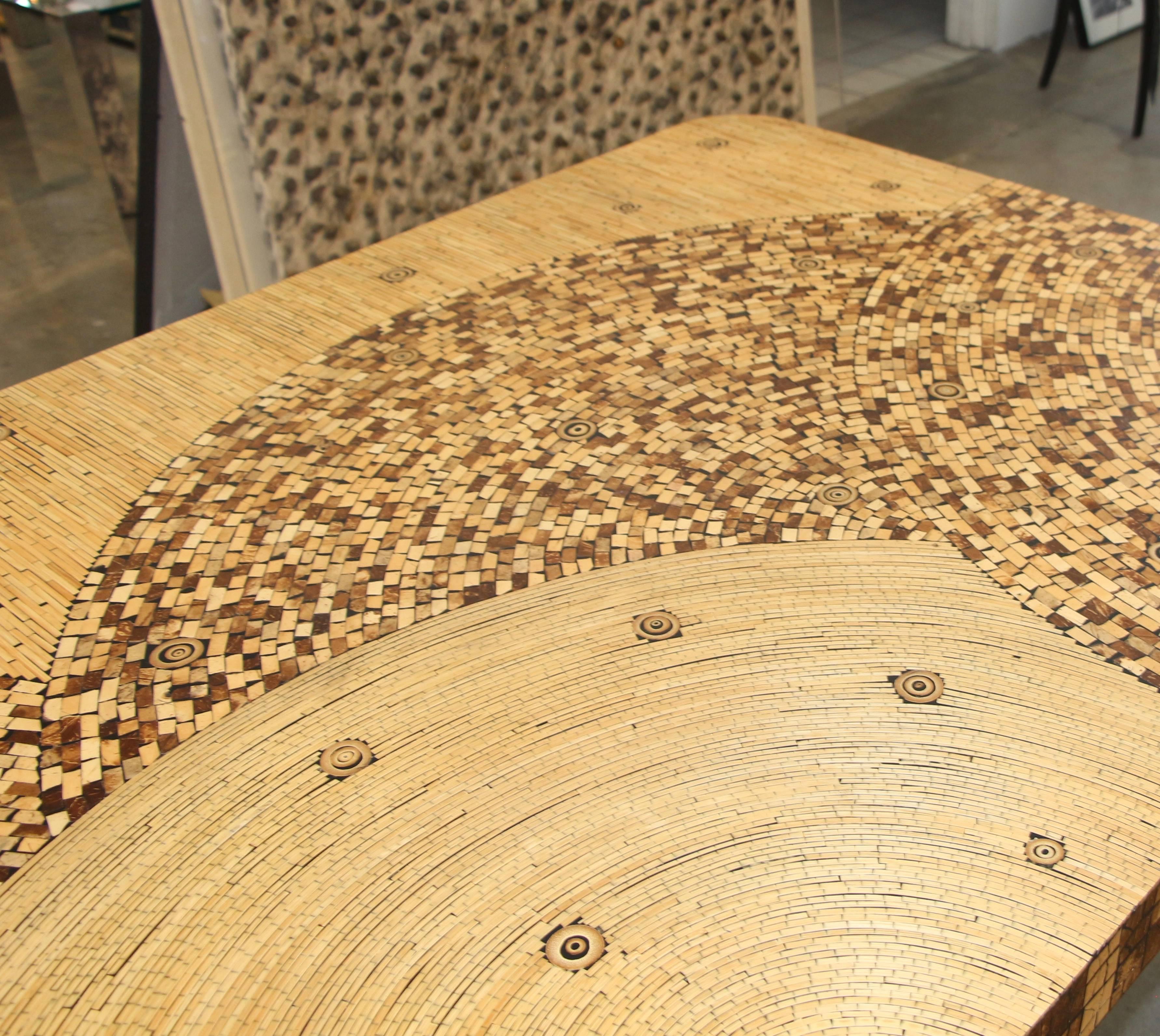 Bamboo and Shell Dining Table 3