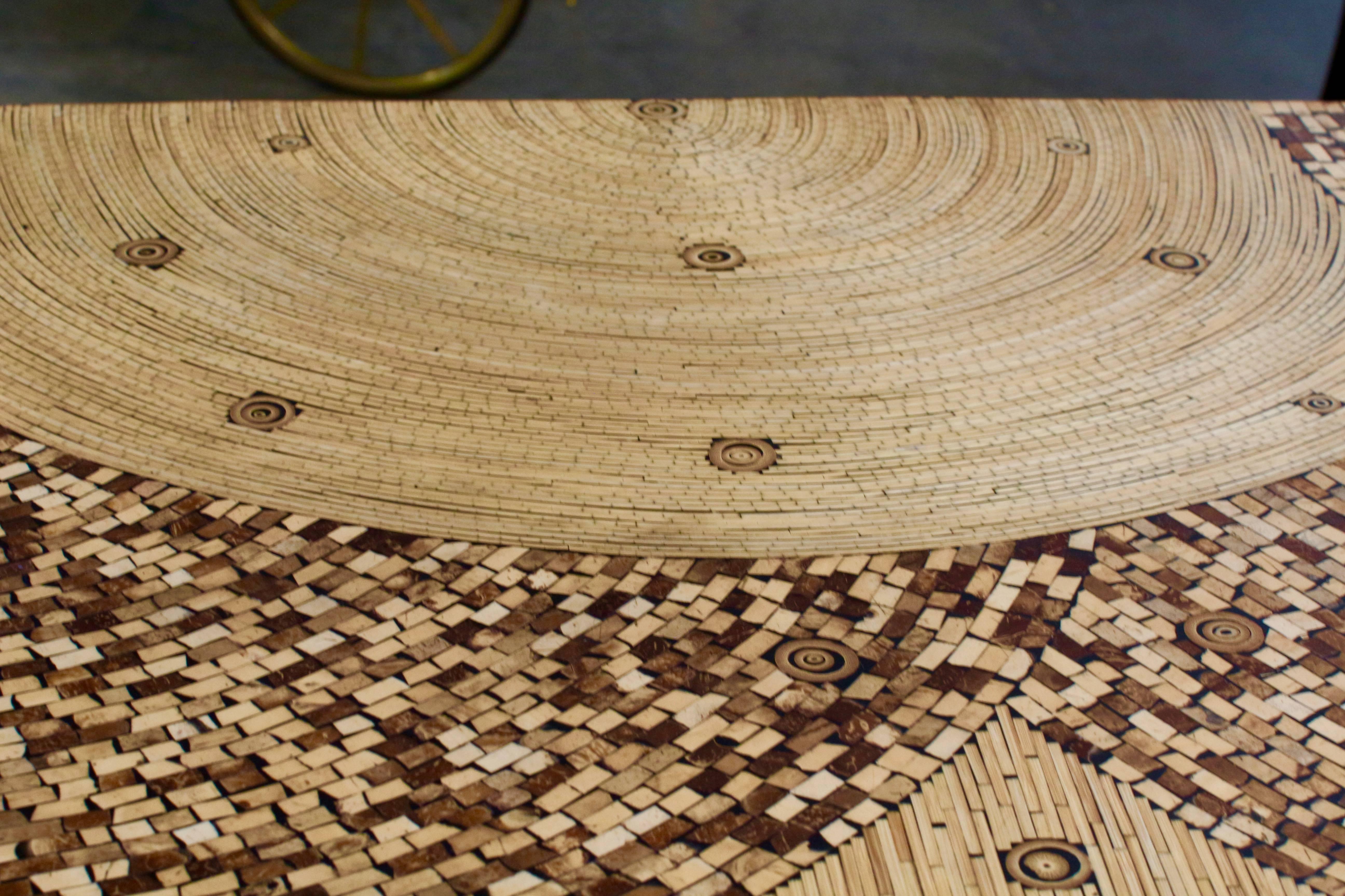 Inlay Bamboo and Shell Dining Table