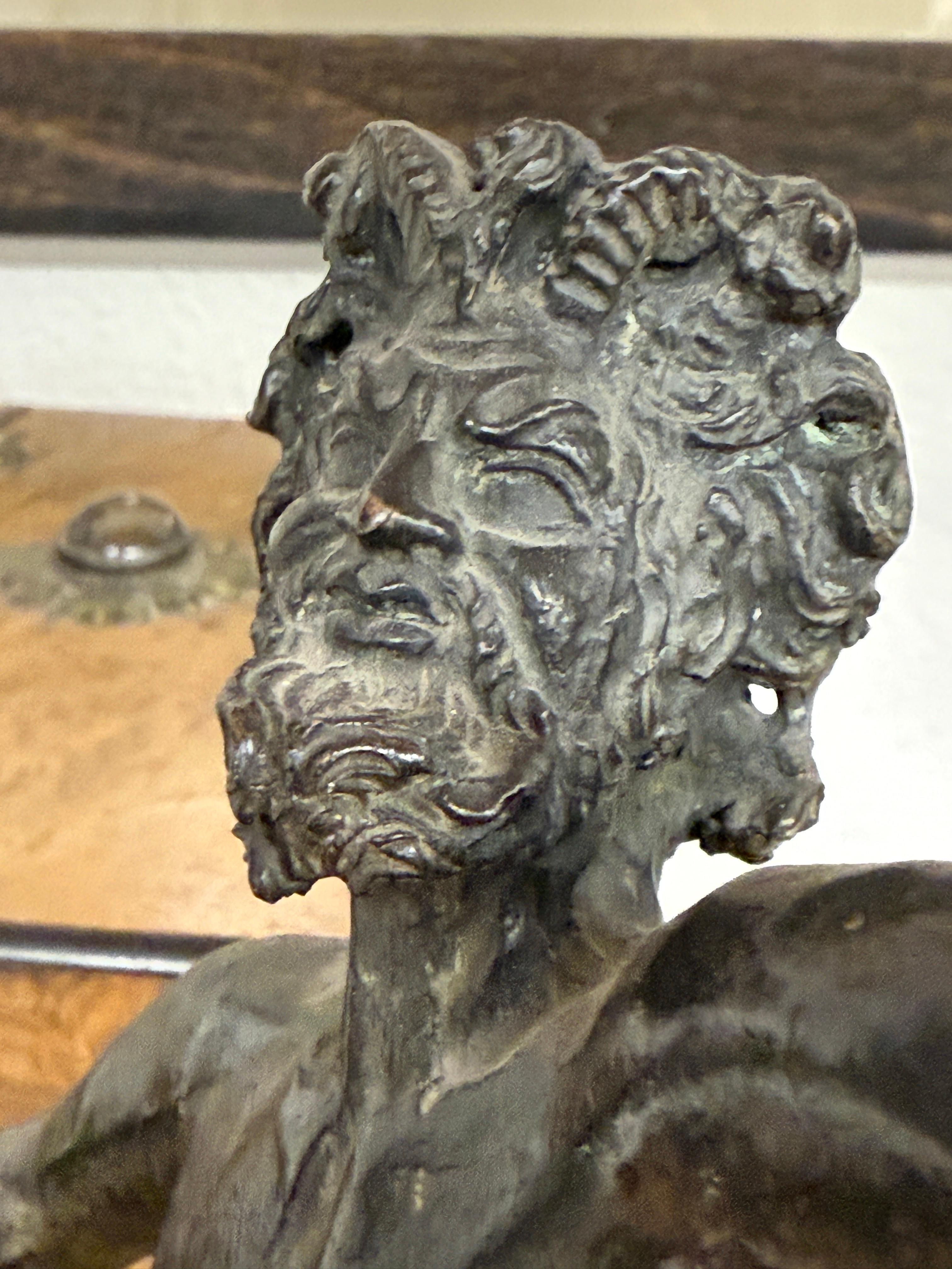 Fauno danzante di Pompei Souvenir del Grand Tour in bronzo in vendita 5