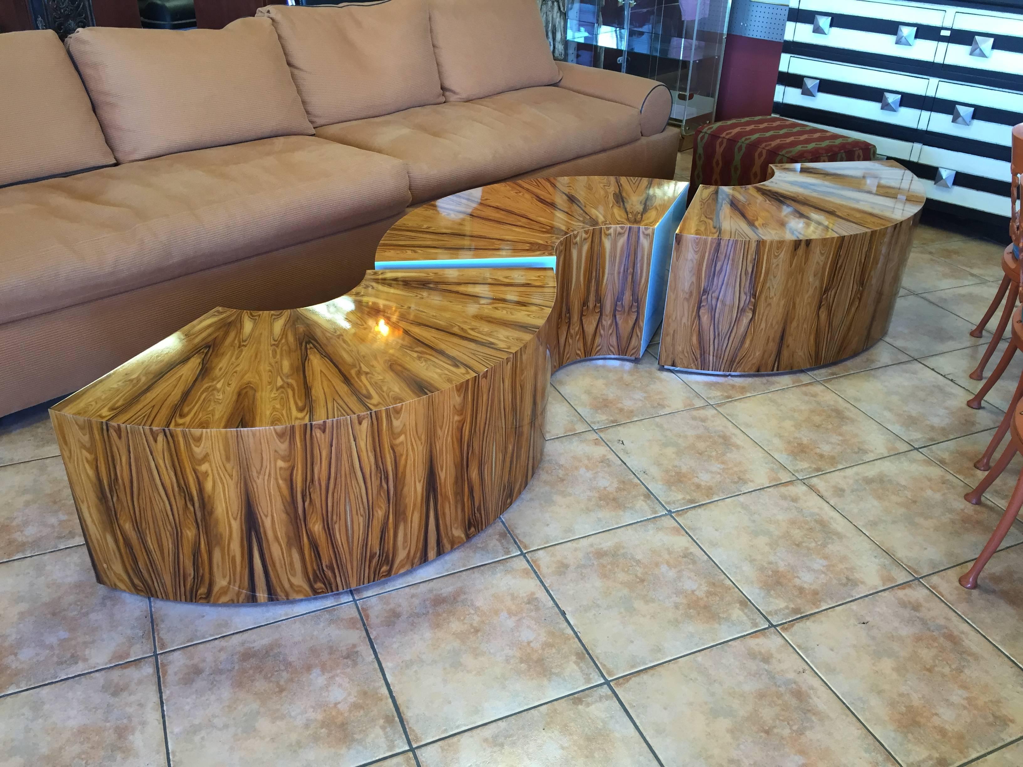 Custom-Made Exotic Wood Configurable Coffee Table or Bench 2