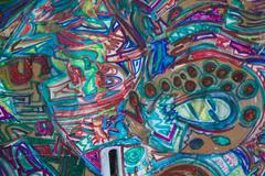 Surfboards Hawaii 1970s Sharpie Graffiti Decorated Surfboard