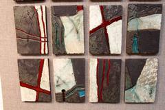 20 Unique Tiles Mounted as a Wall Sculpture