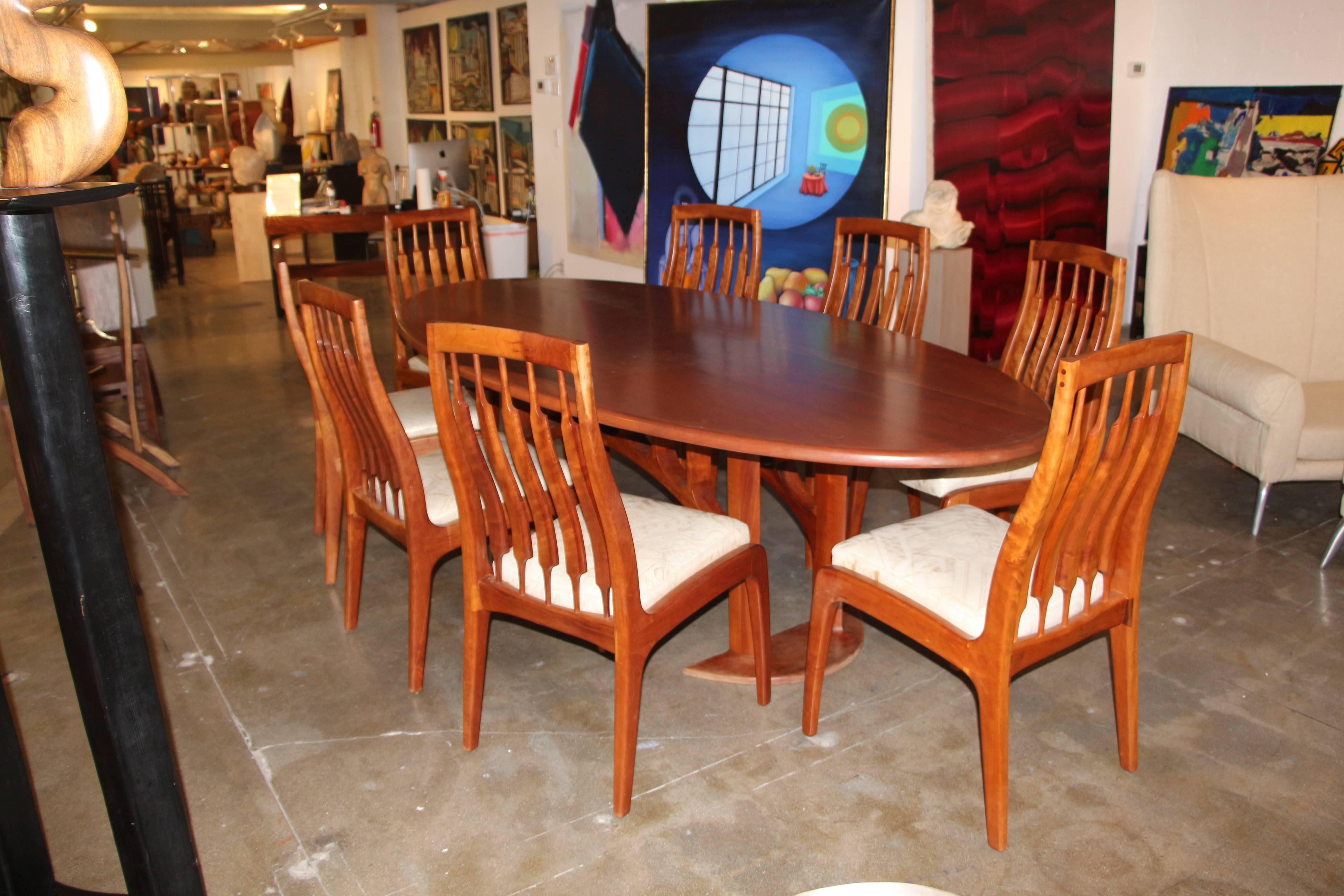 Leather 1994 Randy Bader Cherry Custom Dining Suite