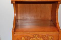 A Most Unusual pair of Carved Japanese Maple Nightstands
