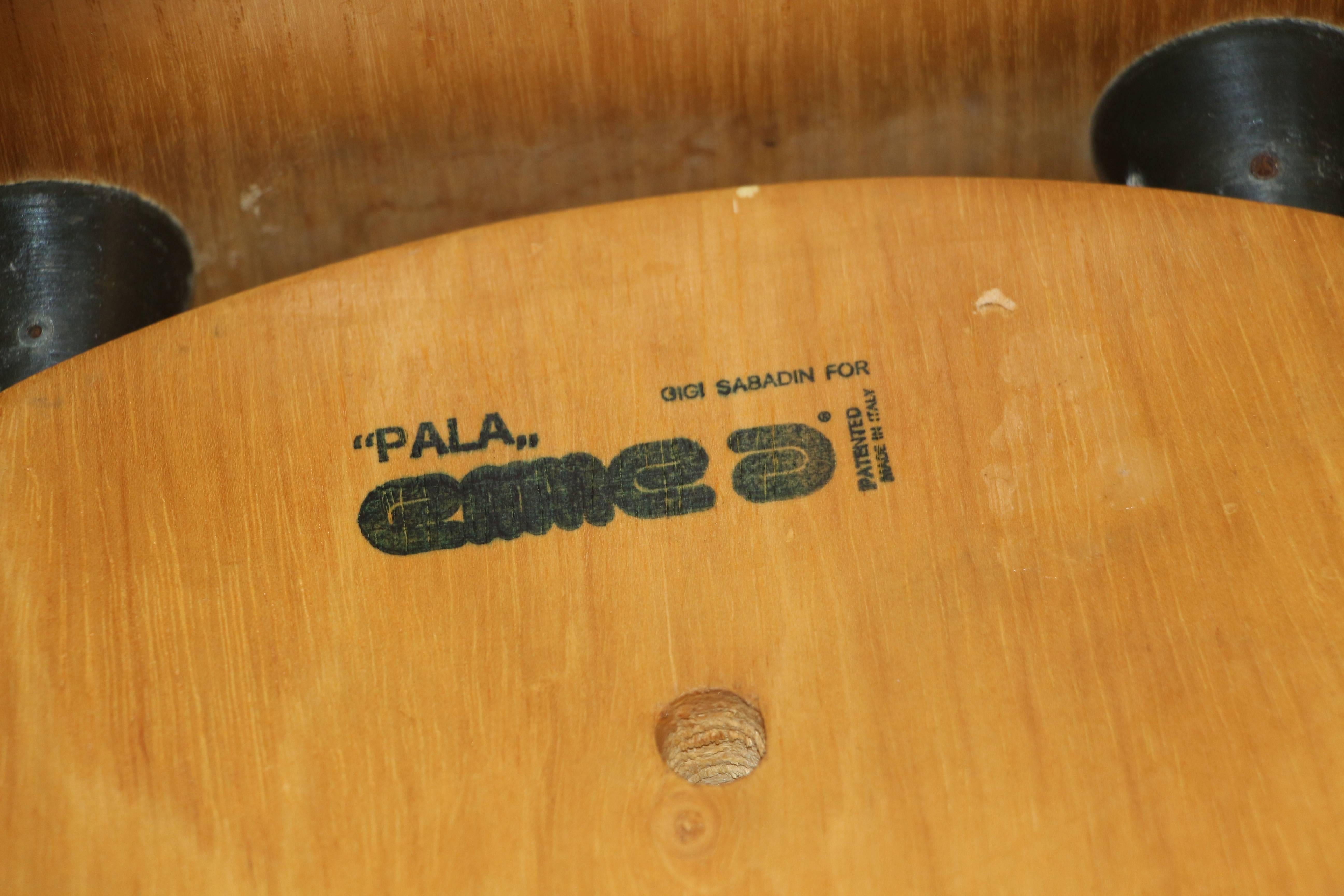 Gigi Sabadin Pala Chair Executed by Emme of Italy, circa 1973 1