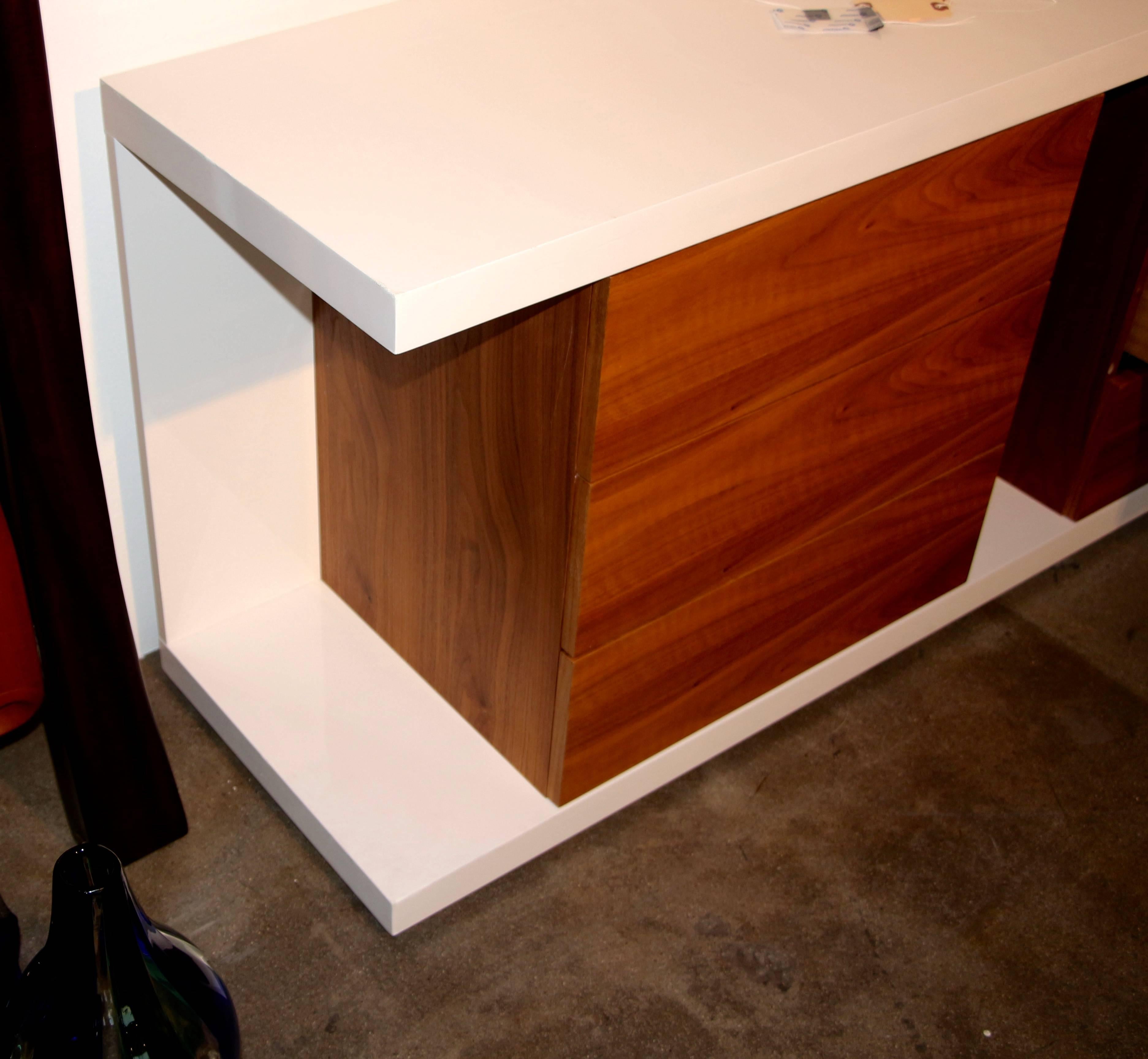 Unusual Dresser with White Enamel Top and Bottom 1