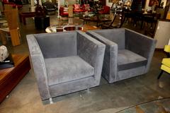 Pair of Mitchell Gold Large Oversized Club Chairs