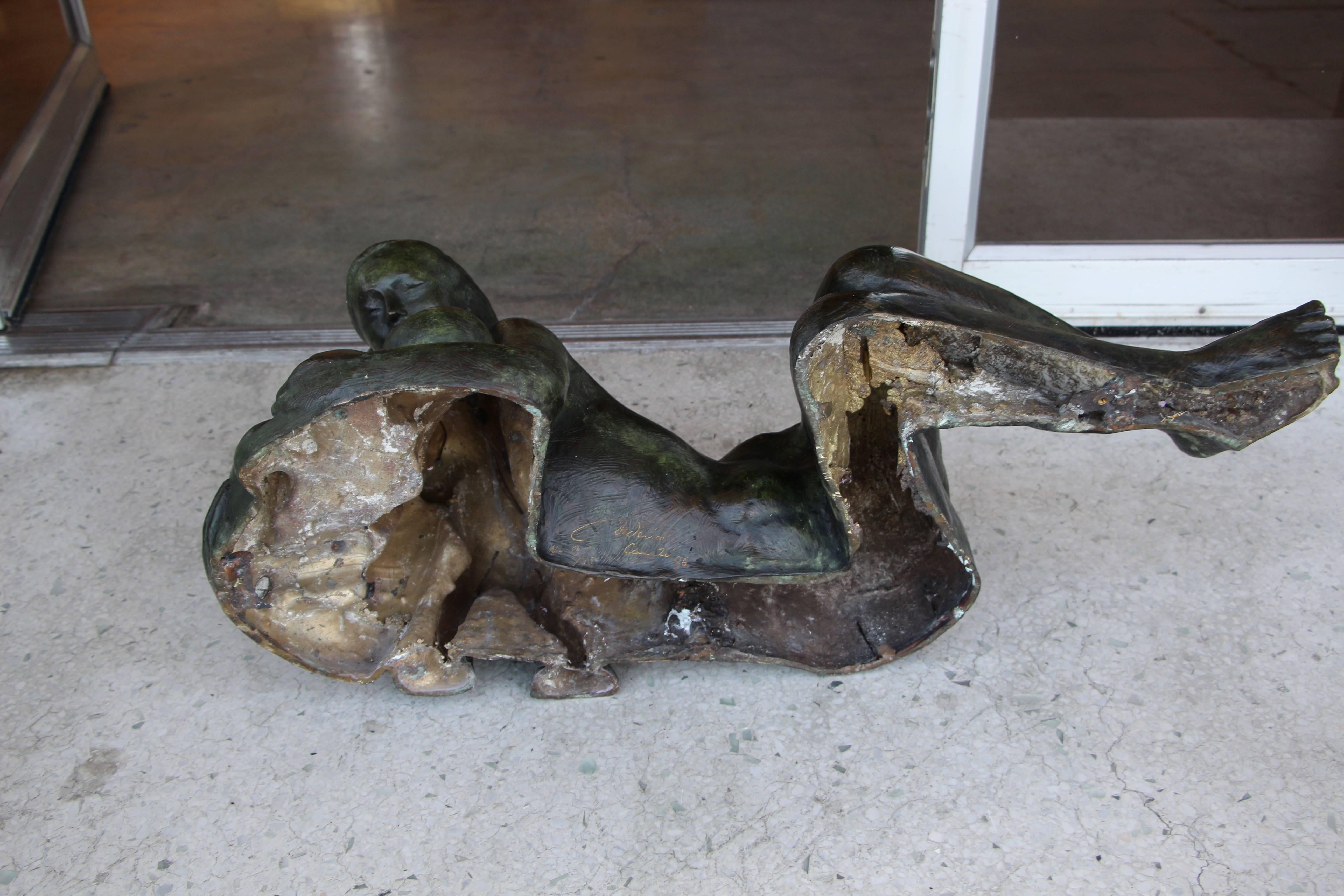 Frederico Cantu Grande Impressionante 1986, bronzo di una madre che allatta In condizioni buone in vendita a Palm Springs, CA