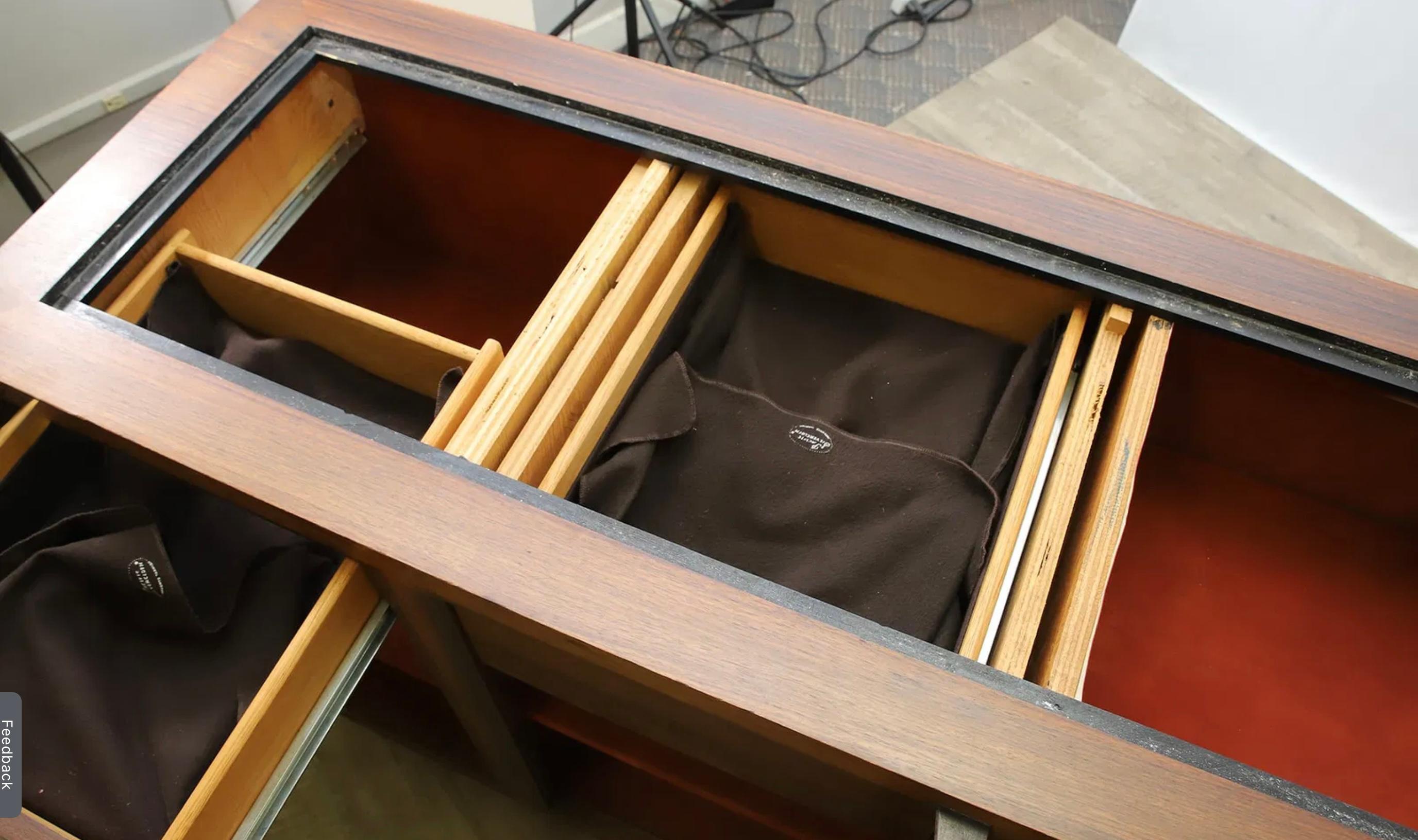 Brutalist Studio Walnut, Metal & Slate Floating Sideboard 1980’s Murrie Gayman For Sale 6