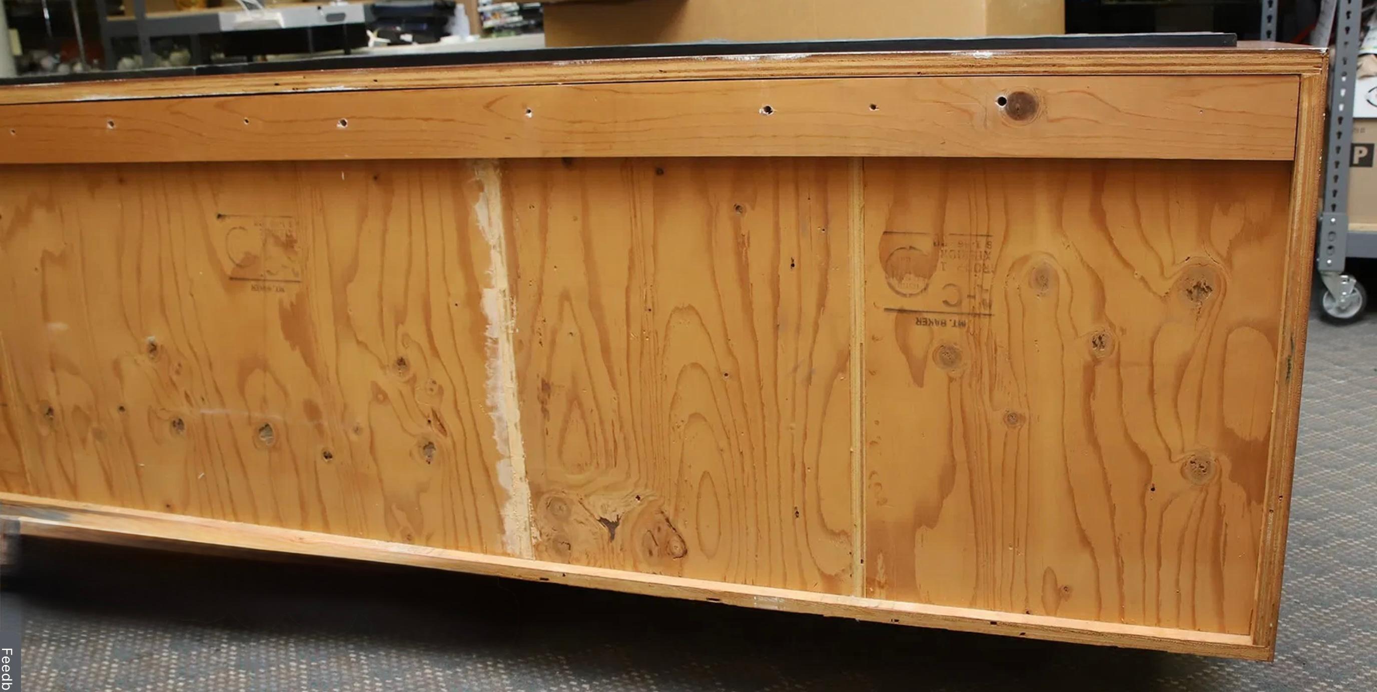 Brutalist Studio Walnut, Metal & Slate Floating Sideboard 1980’s Murrie Gayman For Sale 8