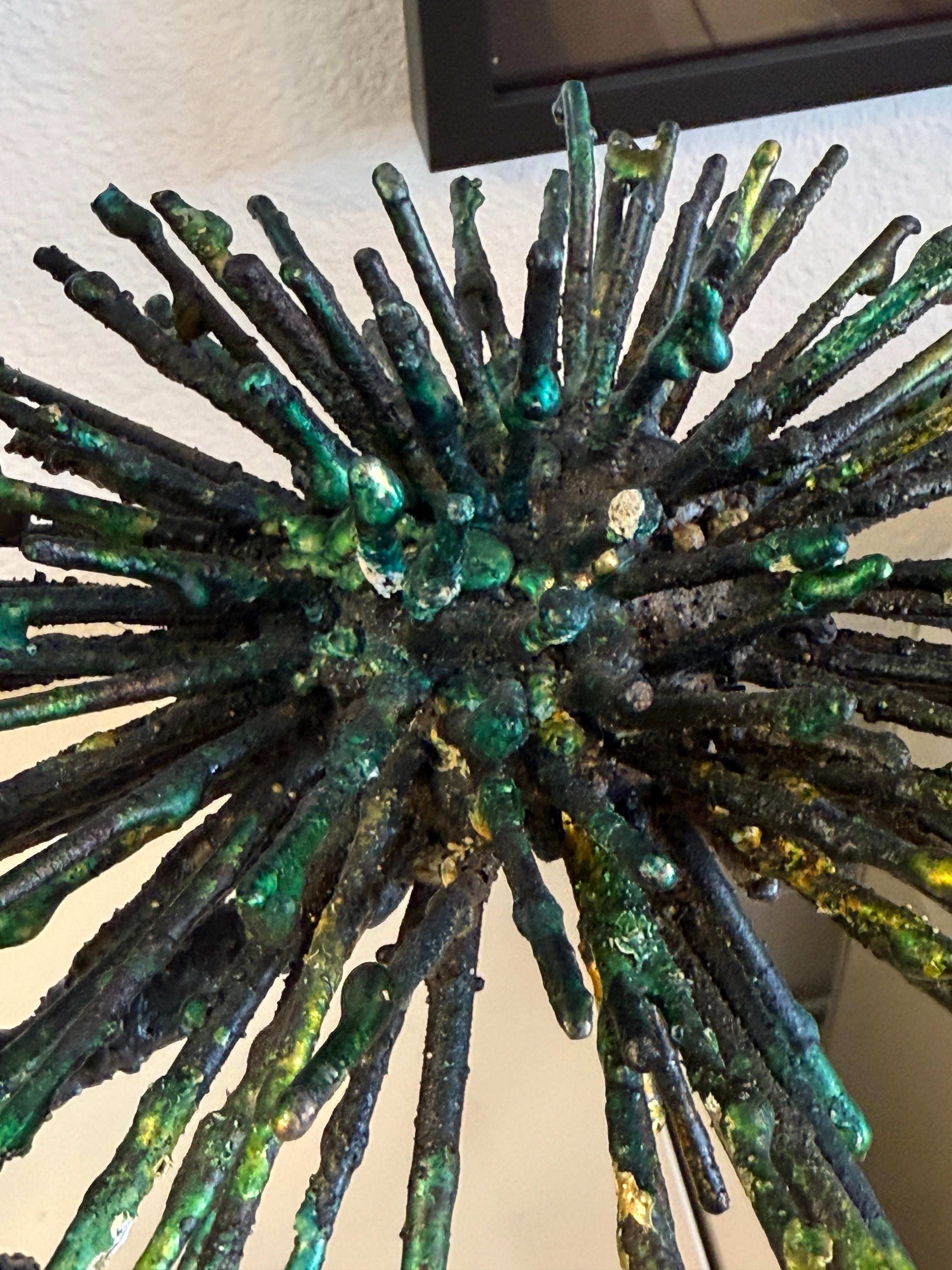 James Bearden 2022 Brutalist Blacked Steel and Enamel Tree For Sale 4