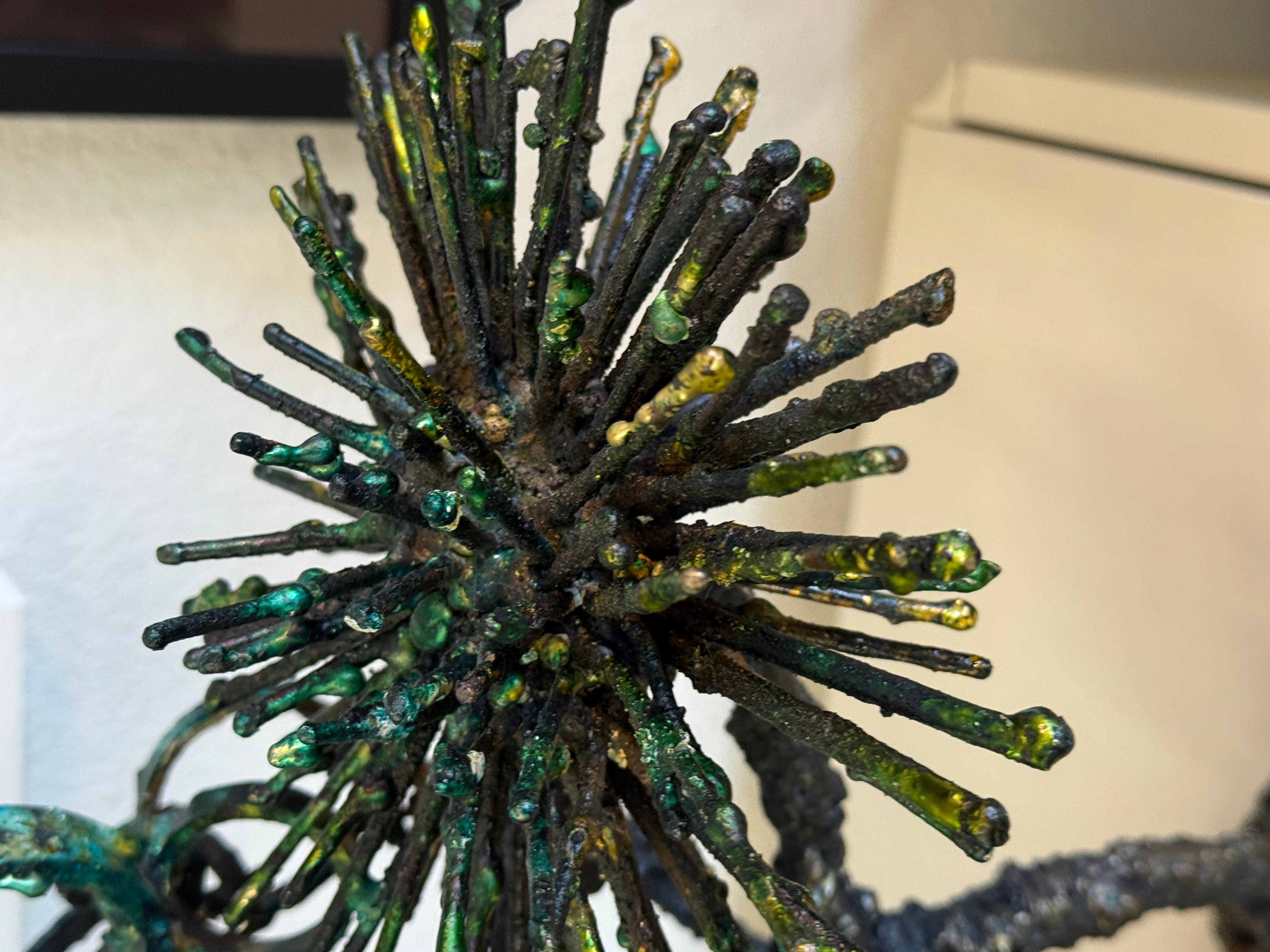 James Bearden 2022 Brutalist Blacked Steel and Enamel Tree For Sale 14