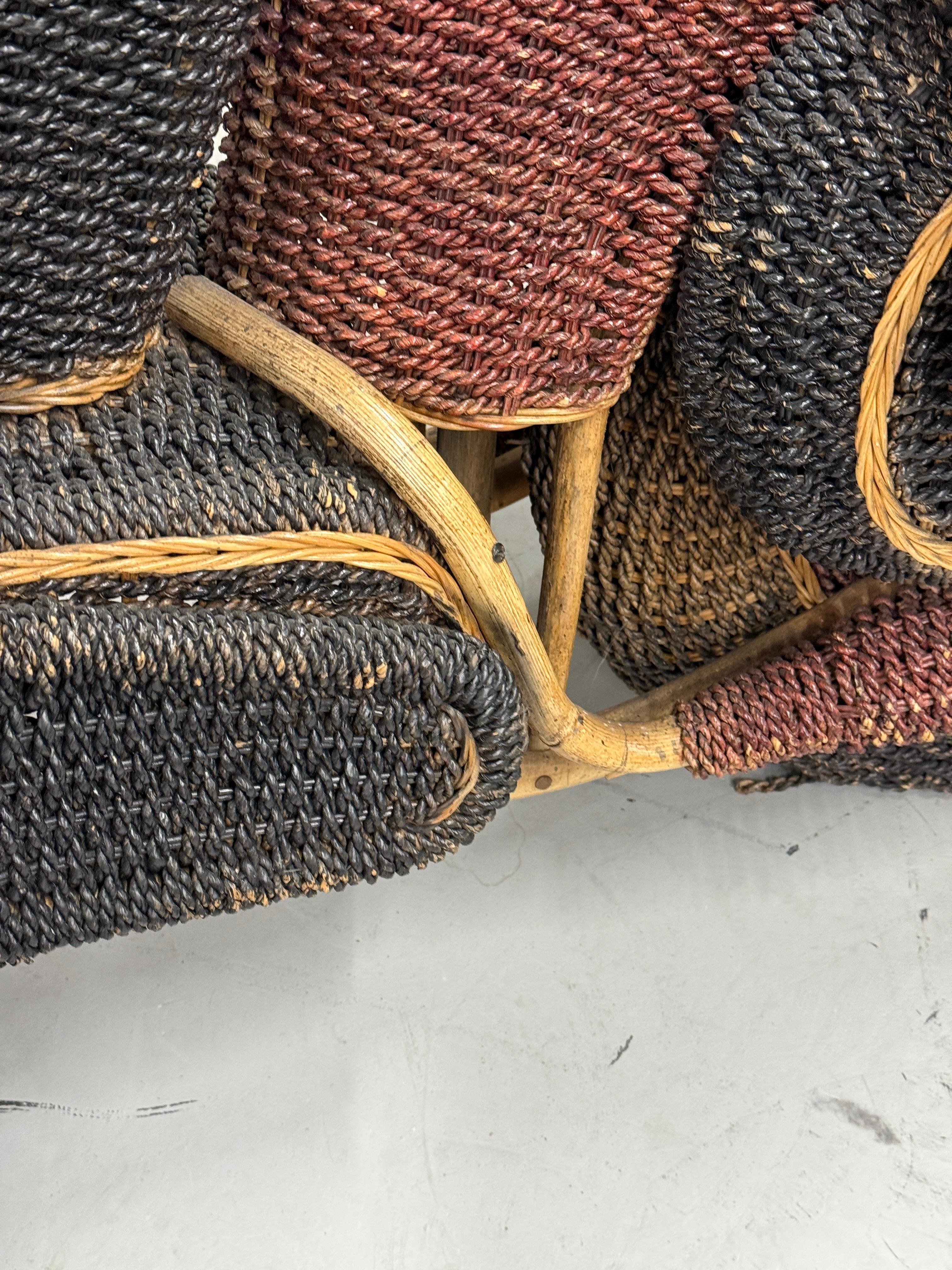 Hand-Crafted Tom Dixon Wicker and Rattan Motorcycle Sculpture  1980’s For Sale