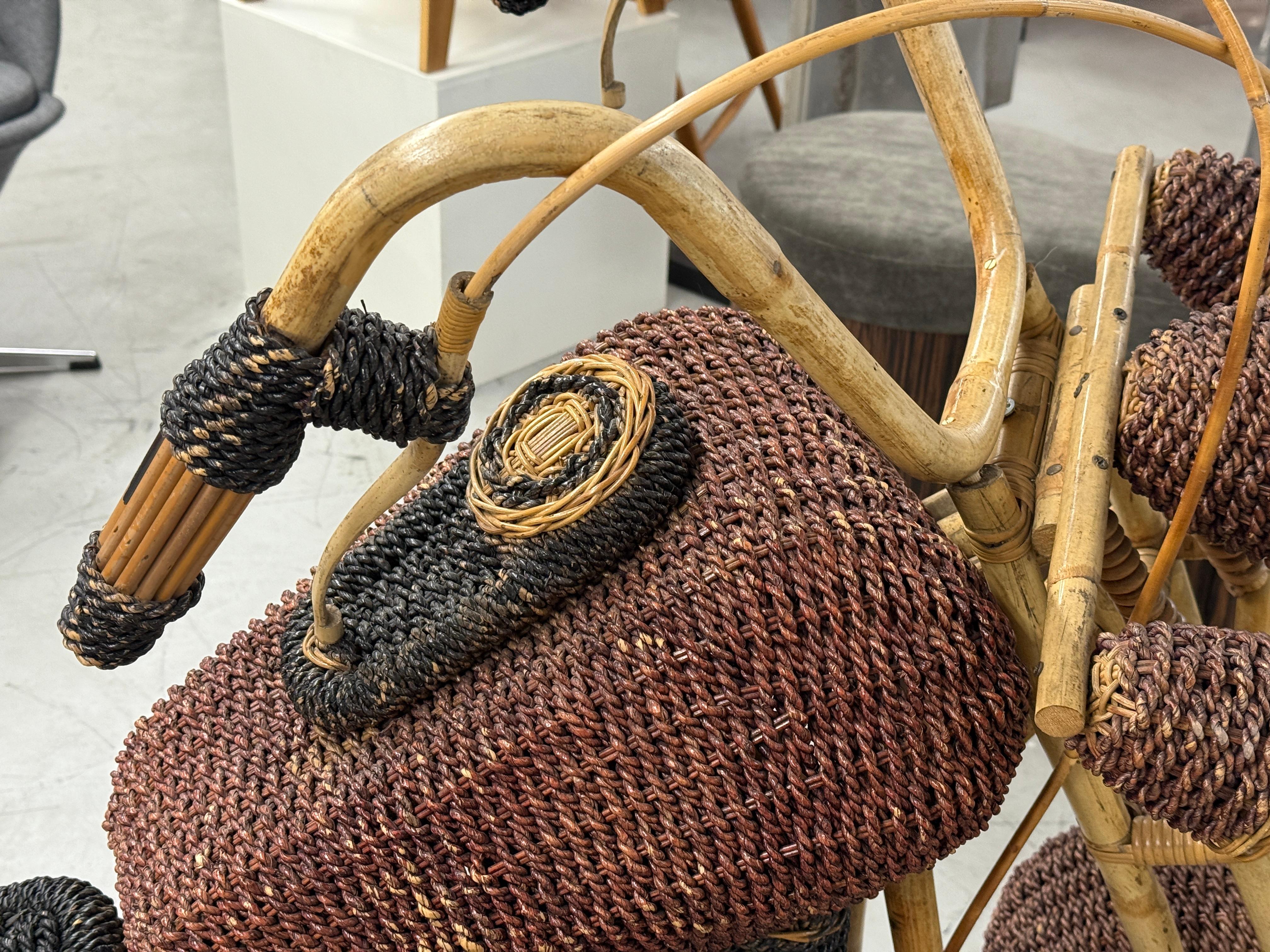 Tom Dixon Wicker and Rattan Motorcycle Sculpture  1980’s For Sale 6