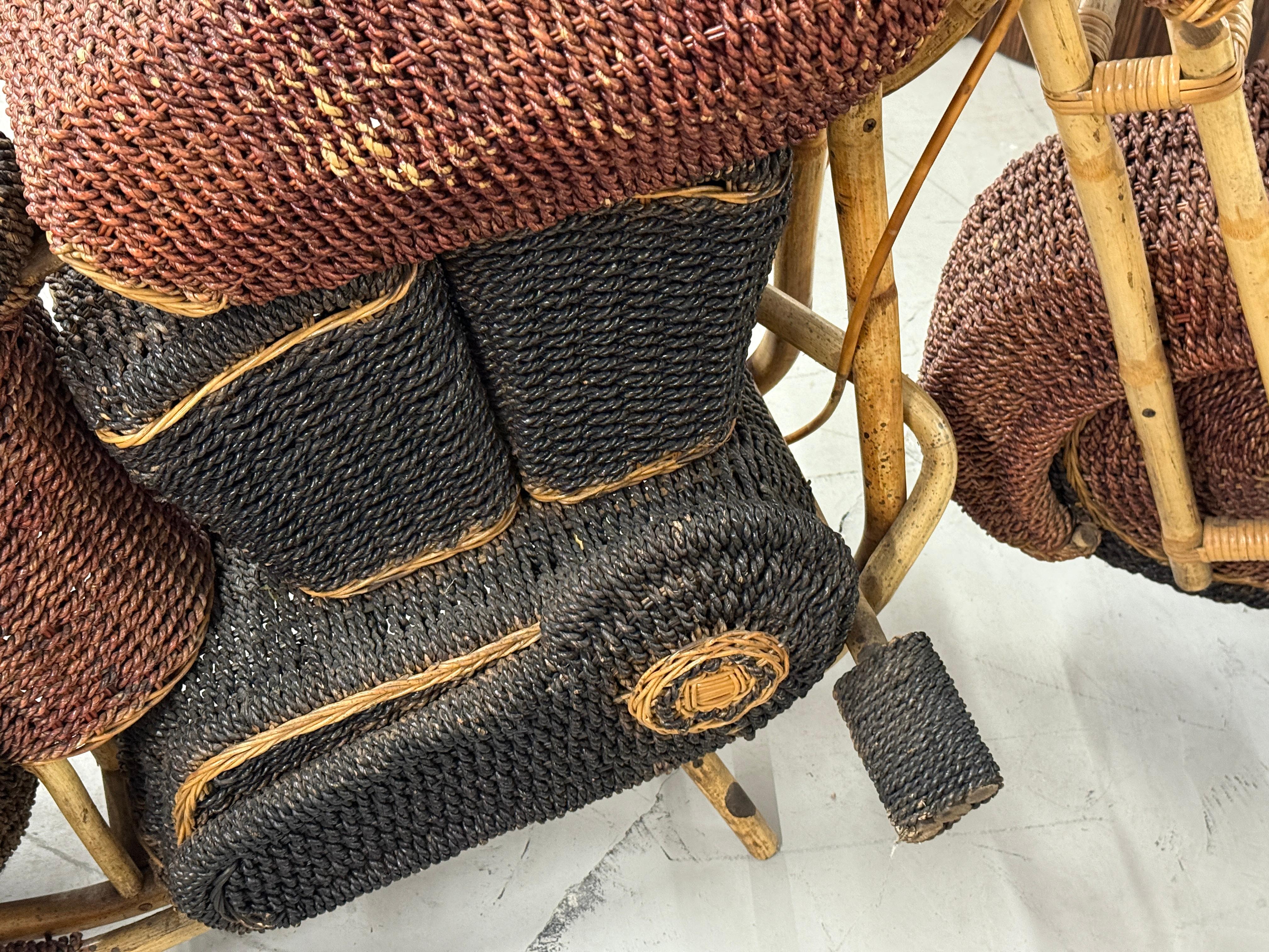 Tom Dixon Wicker and Rattan Motorcycle Sculpture  1980’s For Sale 5