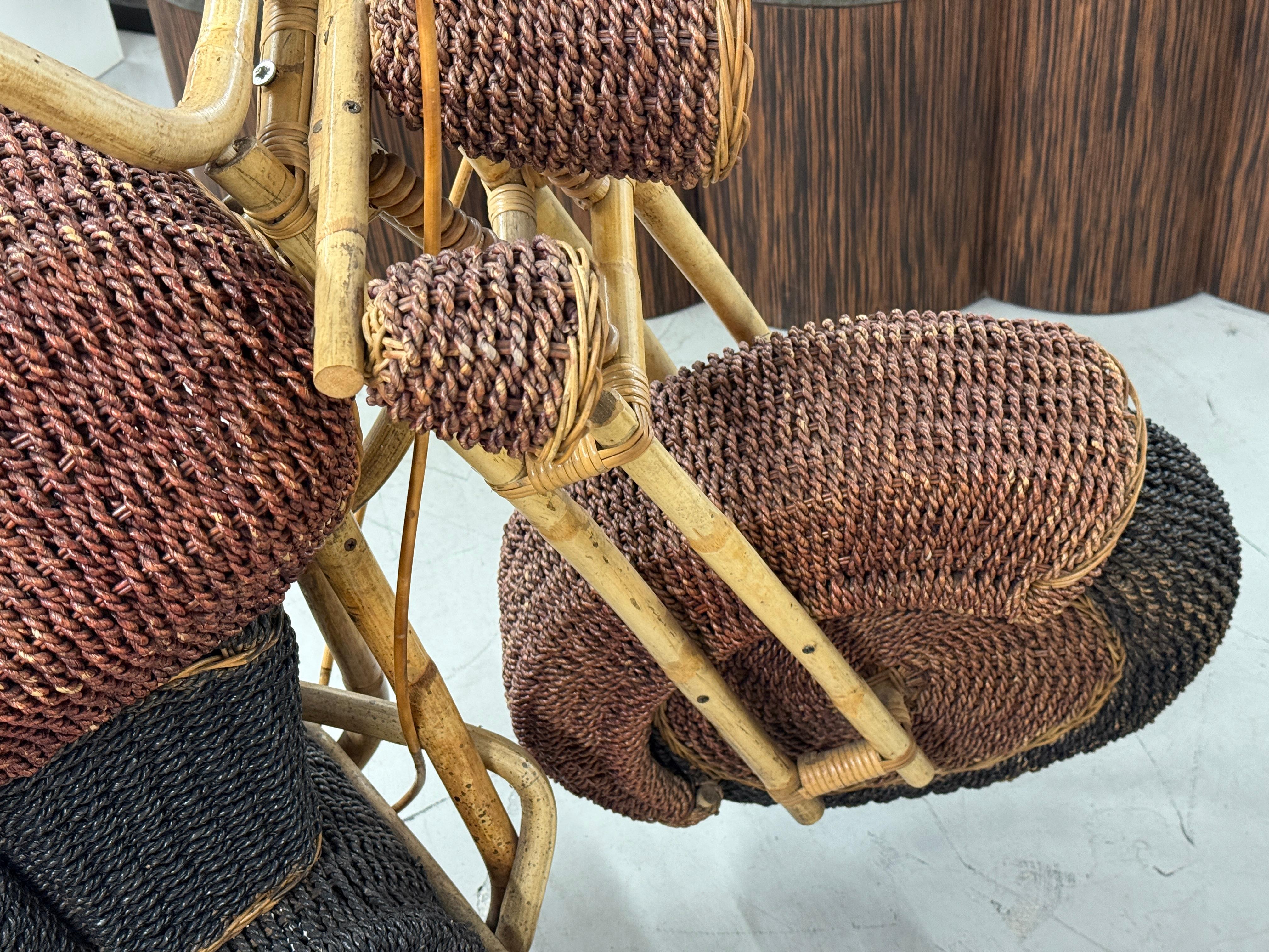Tom Dixon Wicker and Rattan Motorcycle Sculpture  1980’s For Sale 7