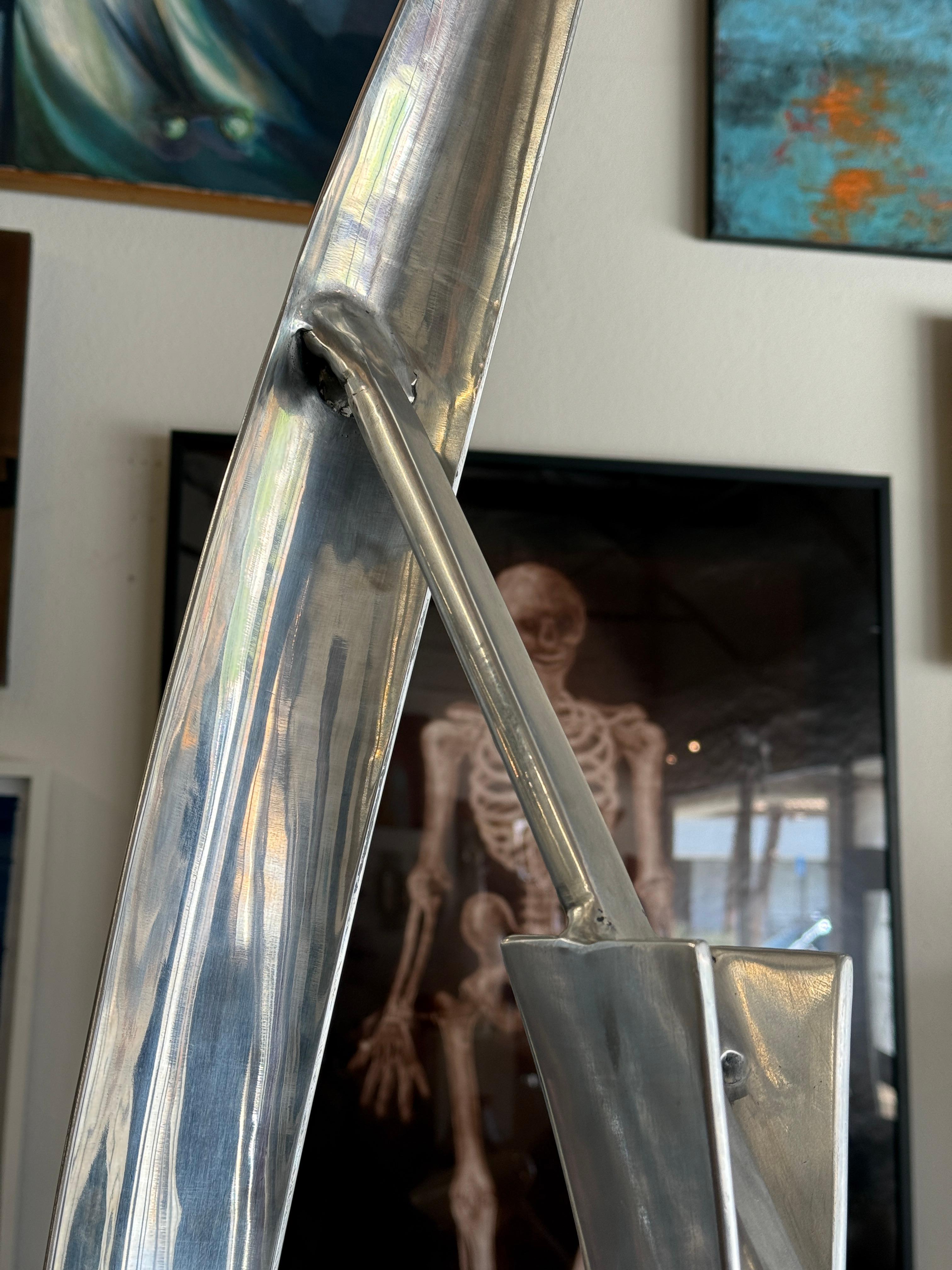 Fine XX secolo Scultura astratta in alluminio di Bill Keating 1975 in vendita