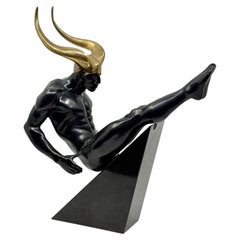 1996 Bronze and Marble sculpture of Minotaur