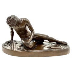 “Dying Gaul” Grand Tour Neo Classical Bronze After the Antinque F Barbidienne