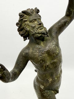 Dancing Faun of Pompeii Bronze Neoclassical Grand Tour Souvenir