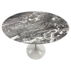Stunning Grey Marble Satin Eero Saarinen for Knoll Oval Table