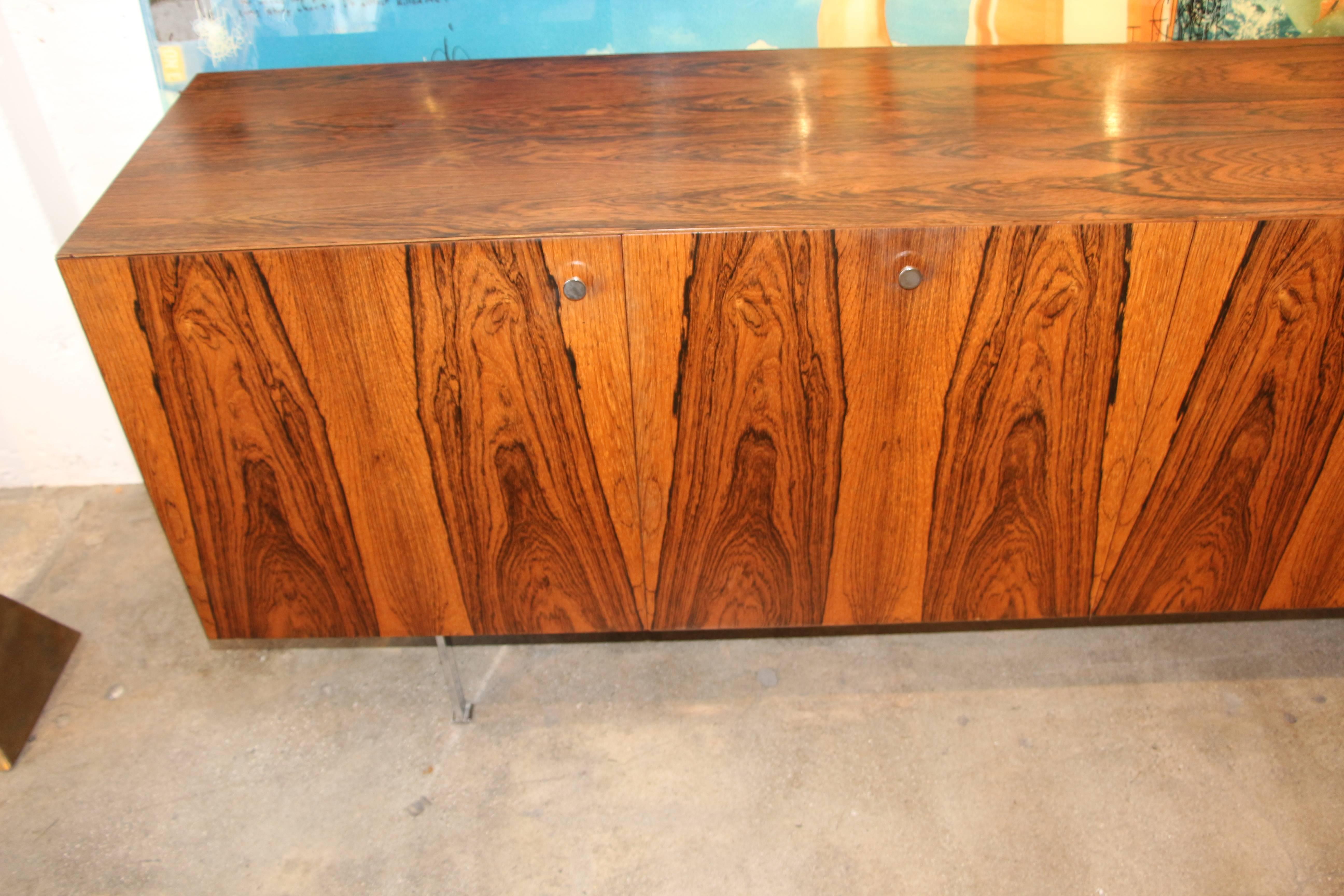 Mid-Century Modern Rare Poul Norreklit for Georg Petersens Rosewood Credenza