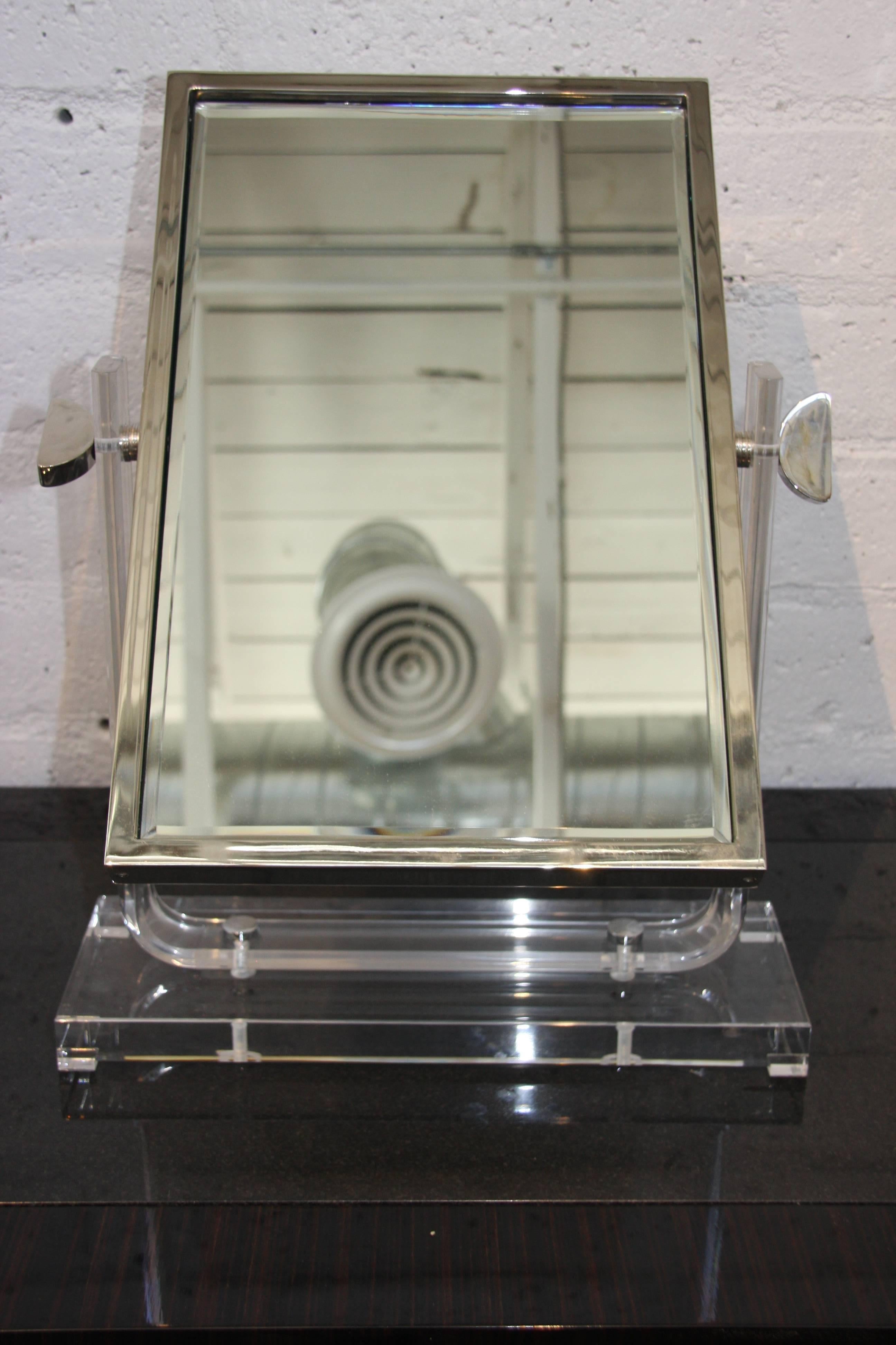 Modern Charles Hollis Jones Double sided Table Mirror Dated 1970