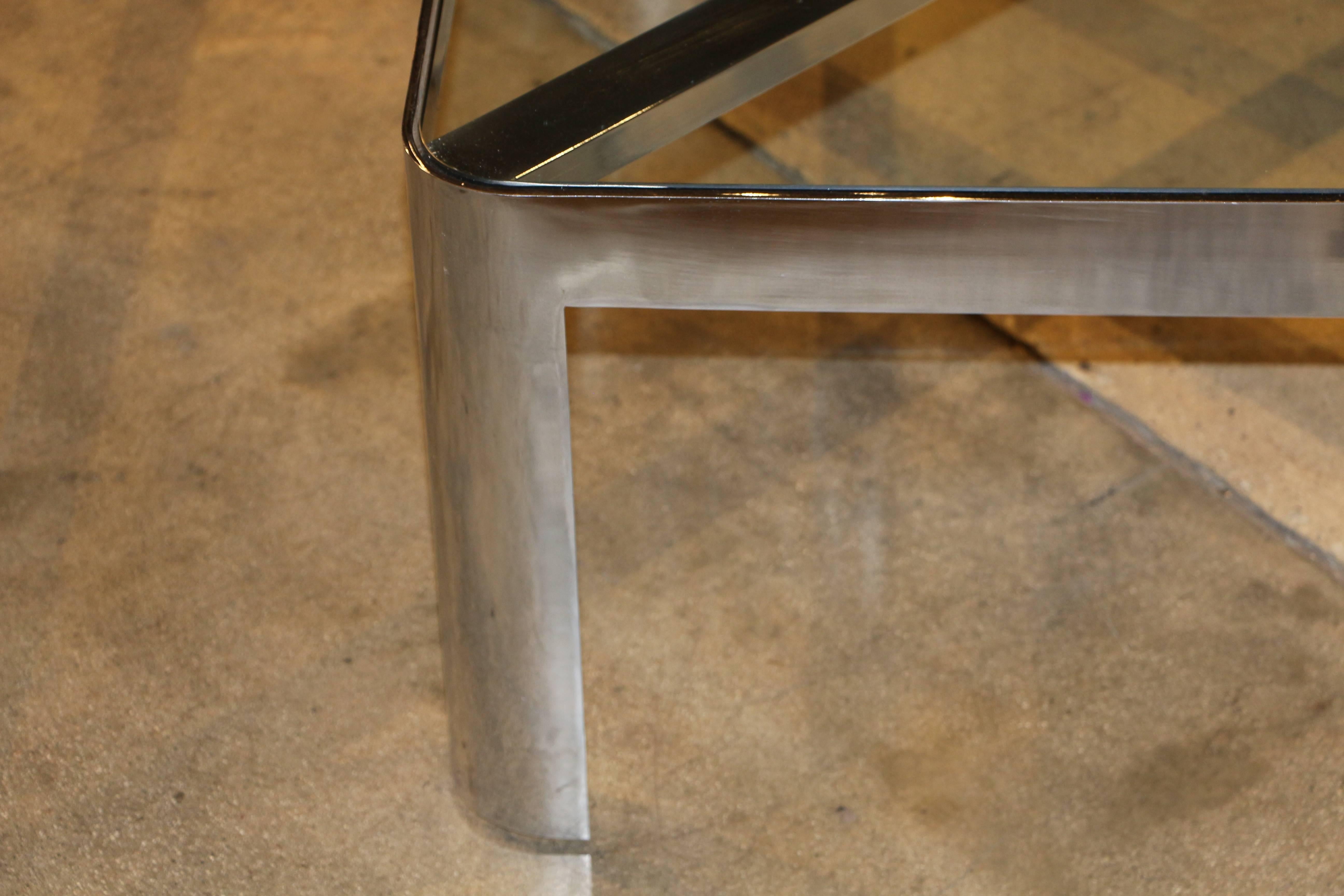 Chrome Steel Unusual Coffee Table 2