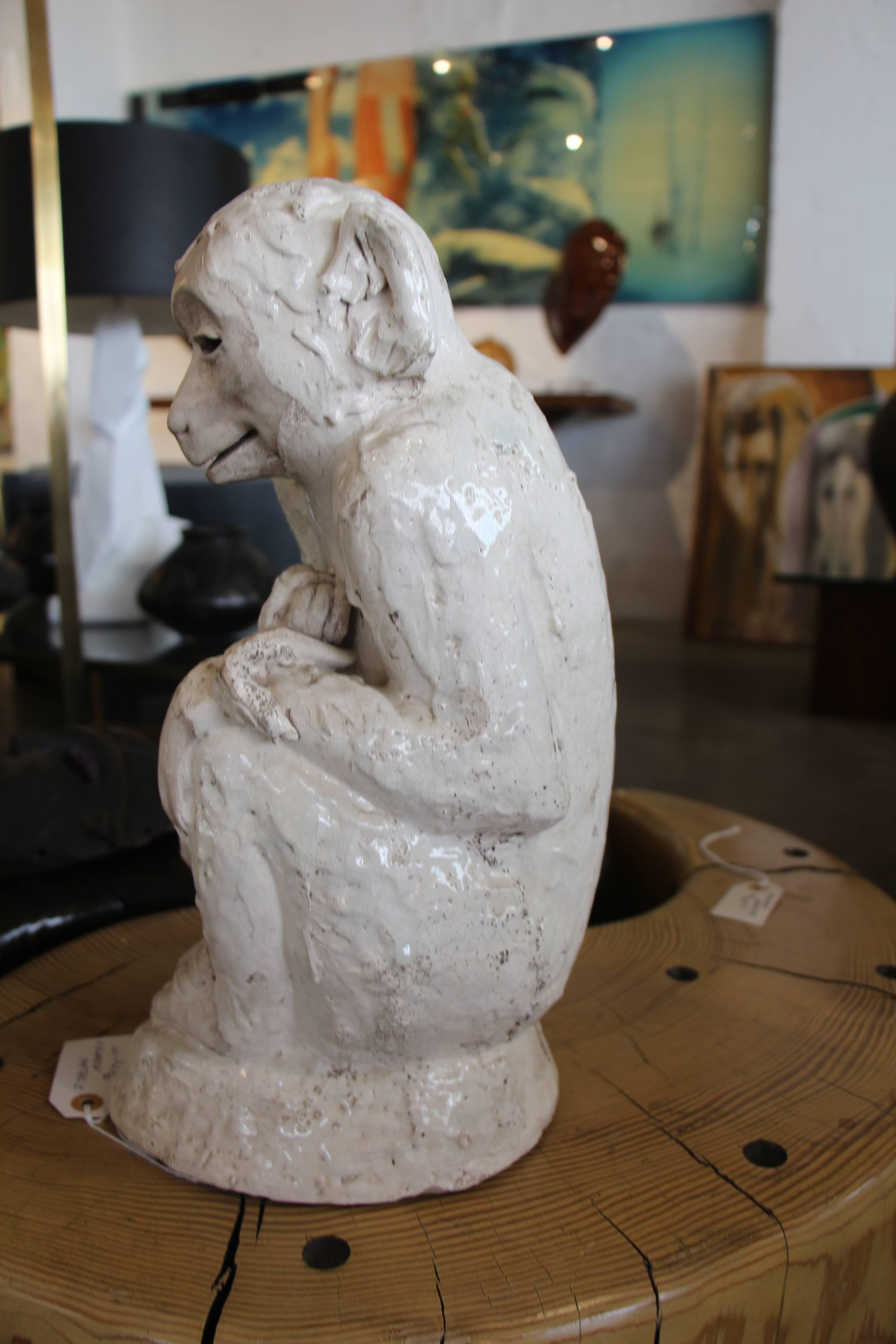 ceramic monkey statues