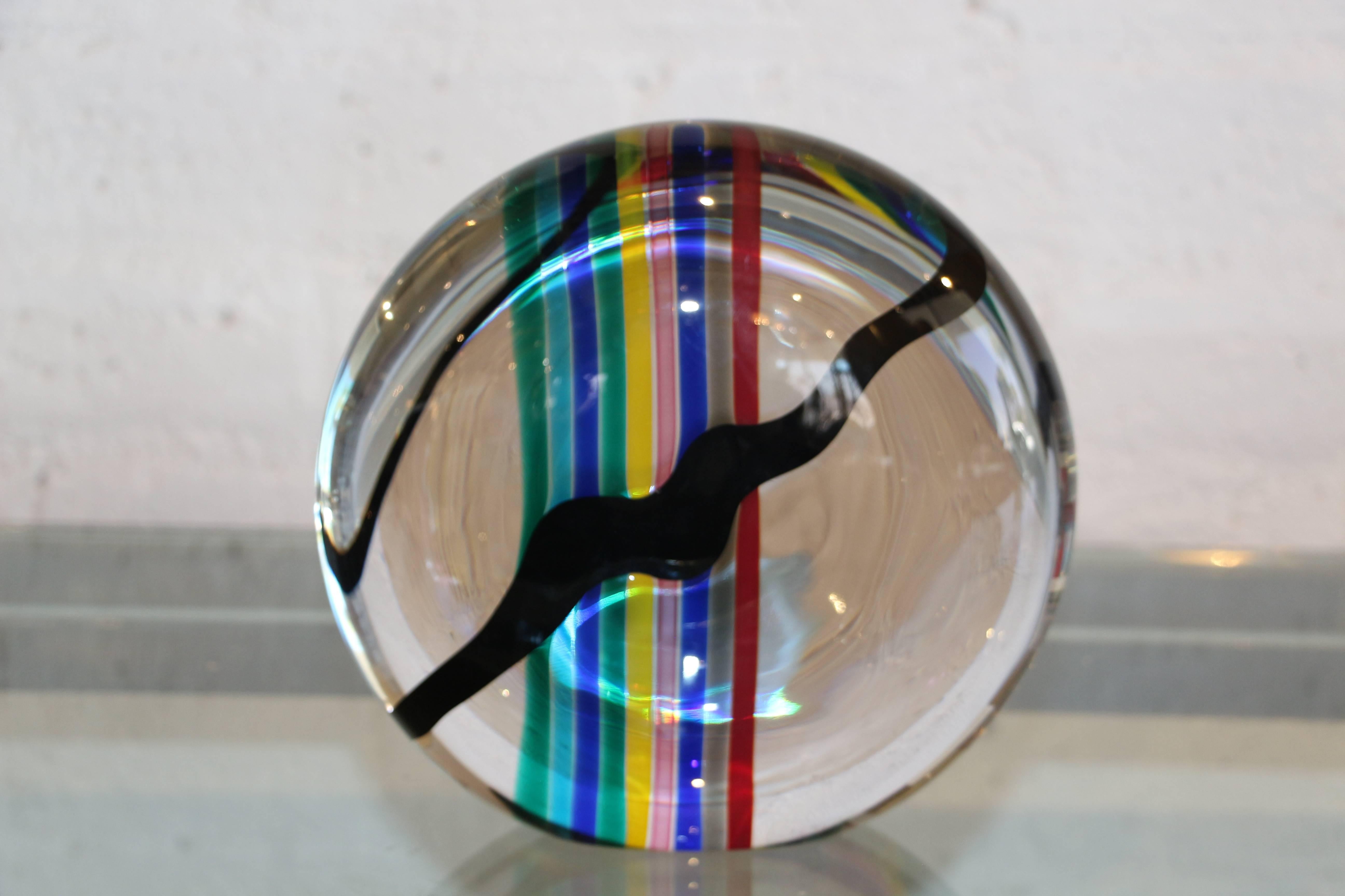 Fait main Sculpture en verre colorée de Livio Seguso pour Oggetti en vente