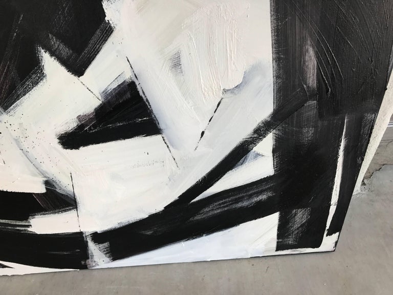 Black and White Abstract iconic Palm Springs Artist In Good Condition For Sale In Palm Springs, CA