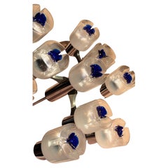Large Gaetano Scolari blue chandelier