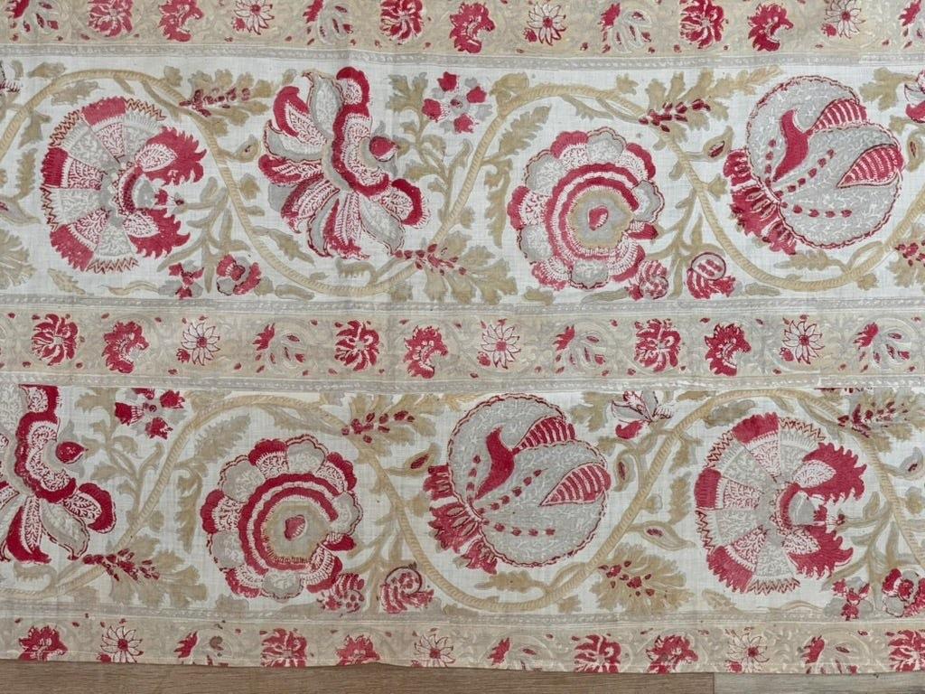 Français 19e siècle Textile bloqué à la main en vente