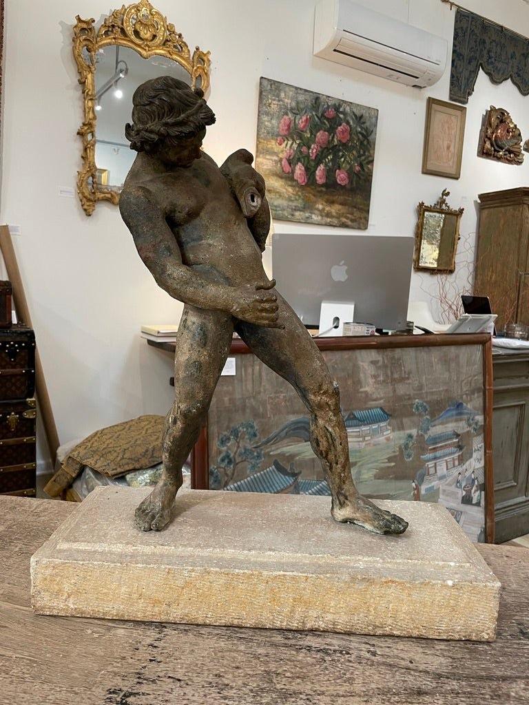 Bronzo Figura in bronzo di un satiro in vendita