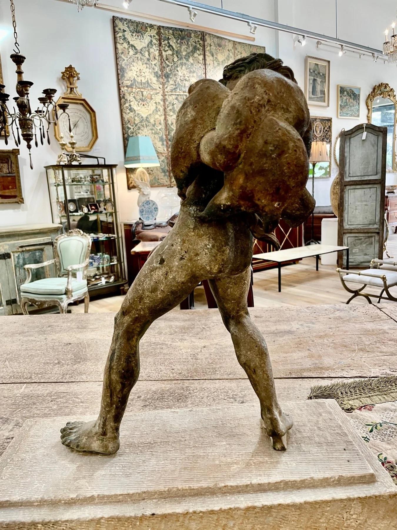 Figura in bronzo di un satiro In condizioni buone in vendita a Charlottesville, VA