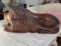 Exceptional Carved Baroque Recumbent lion, c. 1740