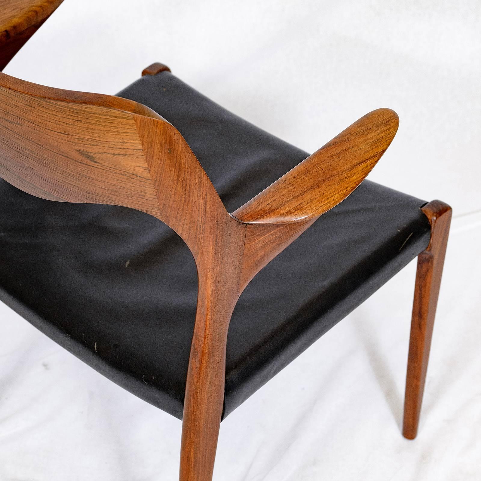 Niels Møller Rosewood Model 55 Armchair 1