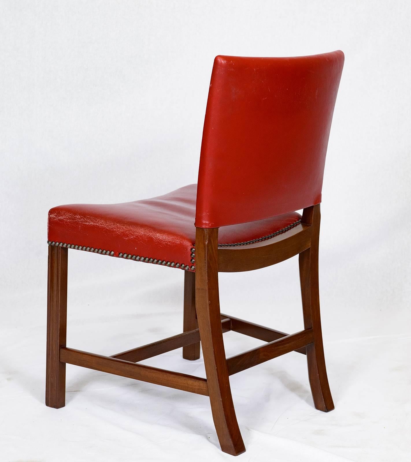 Leather Set of Ten Kaare Klint Dining Chairs
