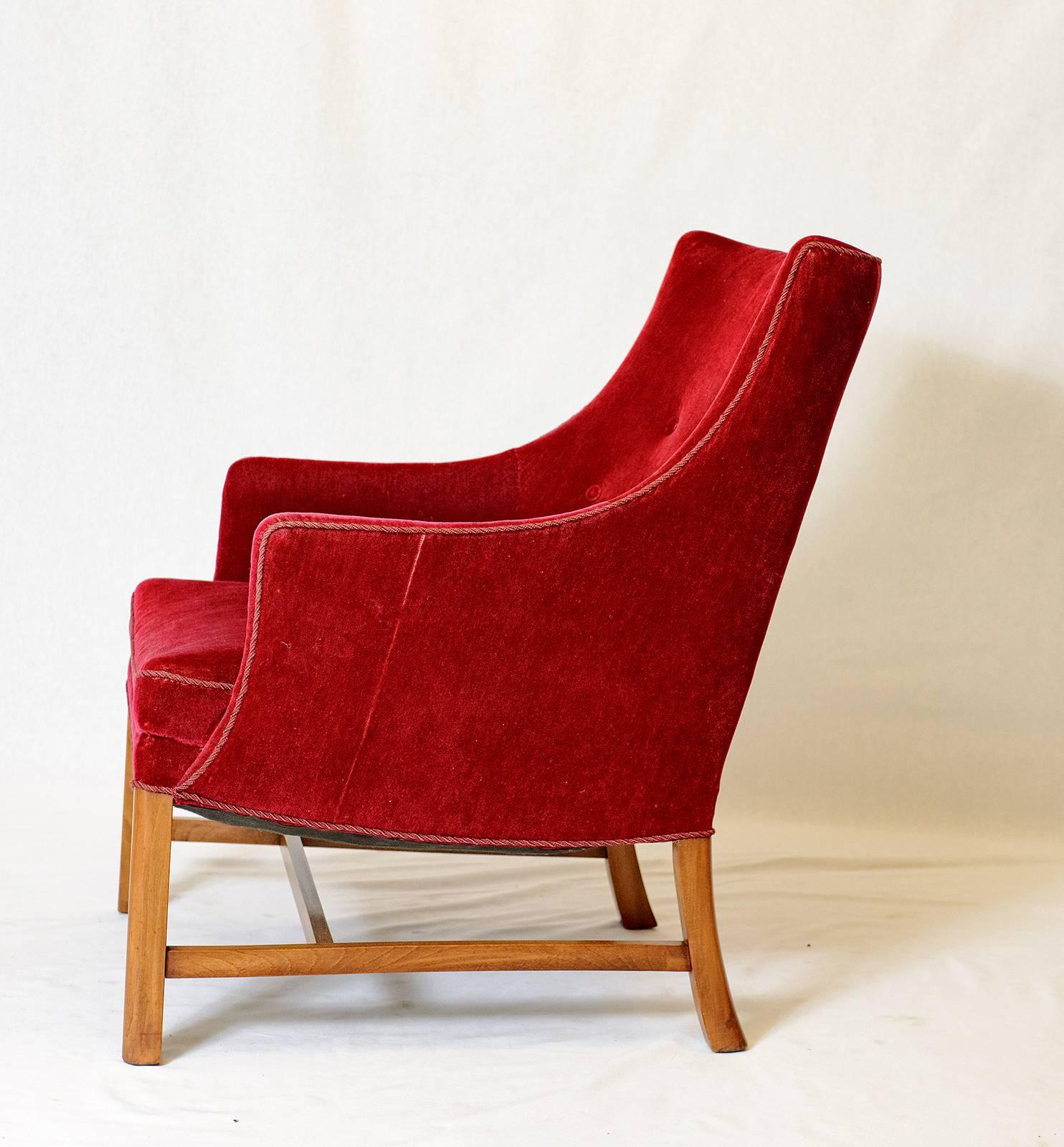 Danish Frits Henningsen Lounge Chair For Sale