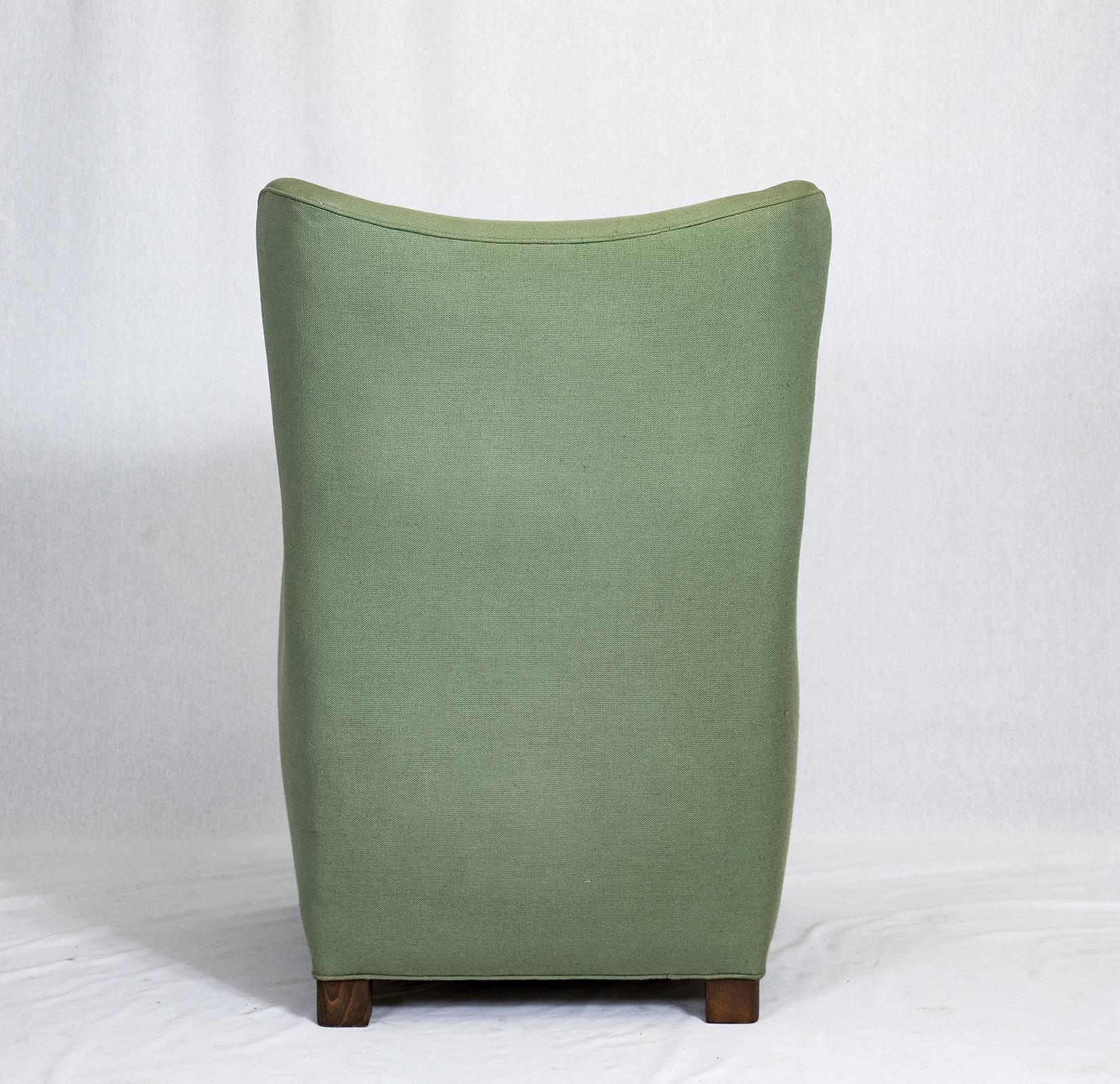 Mid-20th Century Fritz Hansen High Back Lounge Chair